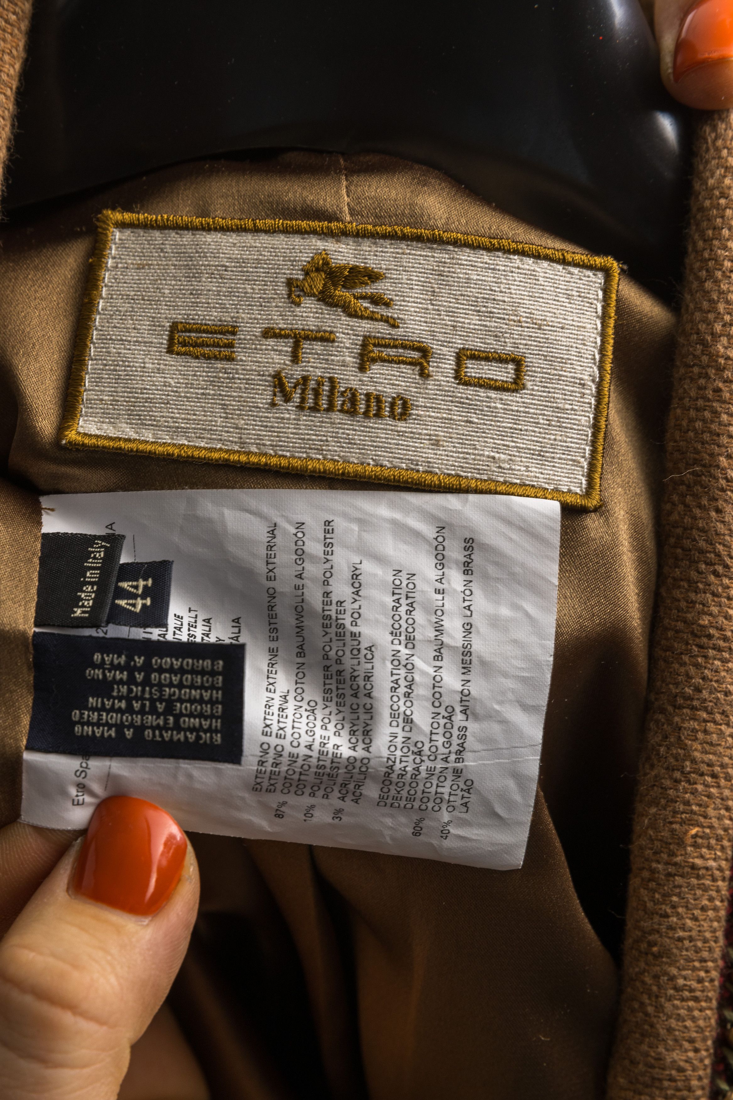 Etro Brown ETRO Milano Blazer Crop Jacket with Knitted 6044 Size M / US 6-8 / IT 42-44 - 9 Thumbnail