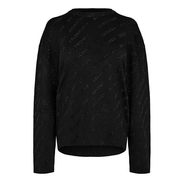Balenciaga o1g2r1mq0924 Logo Sweatshirts in Black Size M / US 6-8 / IT 42-44 - 1 Thumbnail