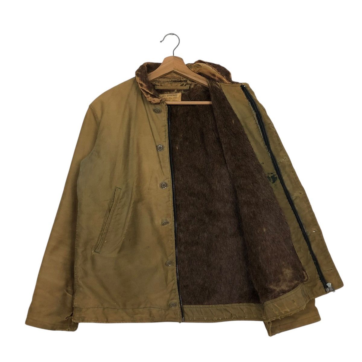 Vintage 🔥TRUE VINTAGE 40’s DECK JACKET NAVY DEPARTMENT USN JACKET Size US M / EU 48-50 / 2 - 13 Thumbnail