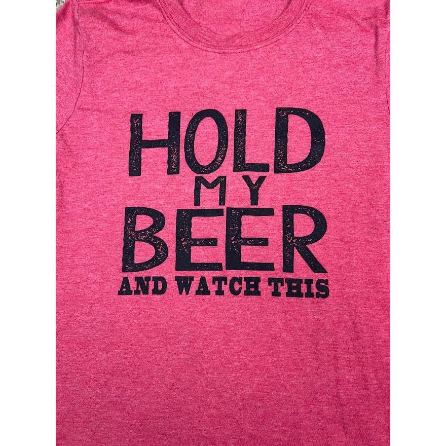 Gildan Gildan | Novelty "HOLD MY BEER and watch this" T-Shirt Size US S / EU 44-46 / 1 - 2 Thumbnail