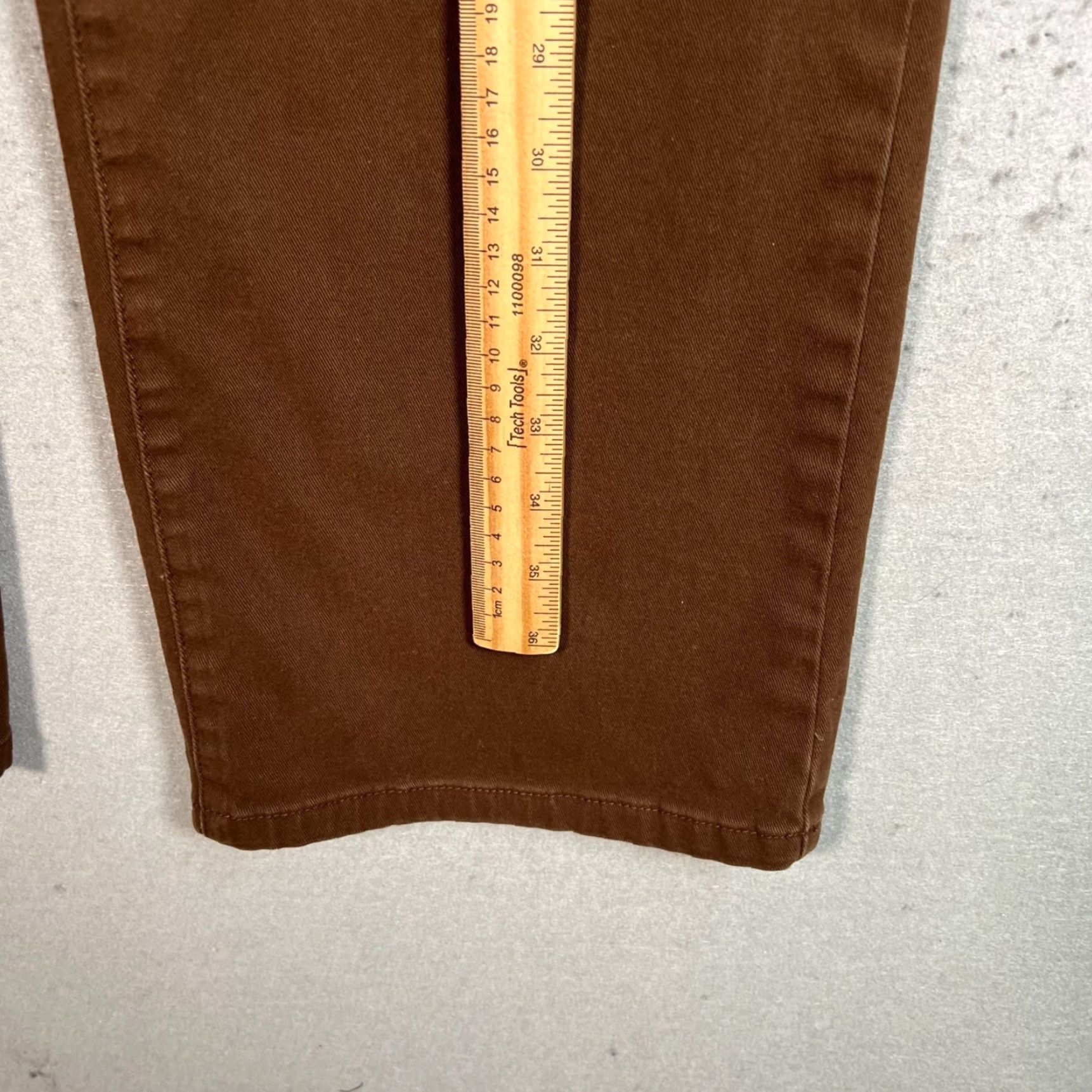 Cider VINTAGE Cider Pants Adult Womens Medium Brown Cotton Gold Buttoned Pockets Straight Leg Ankle 29in Womens Size 32" / US 10 / IT 46 - 5 Thumbnail