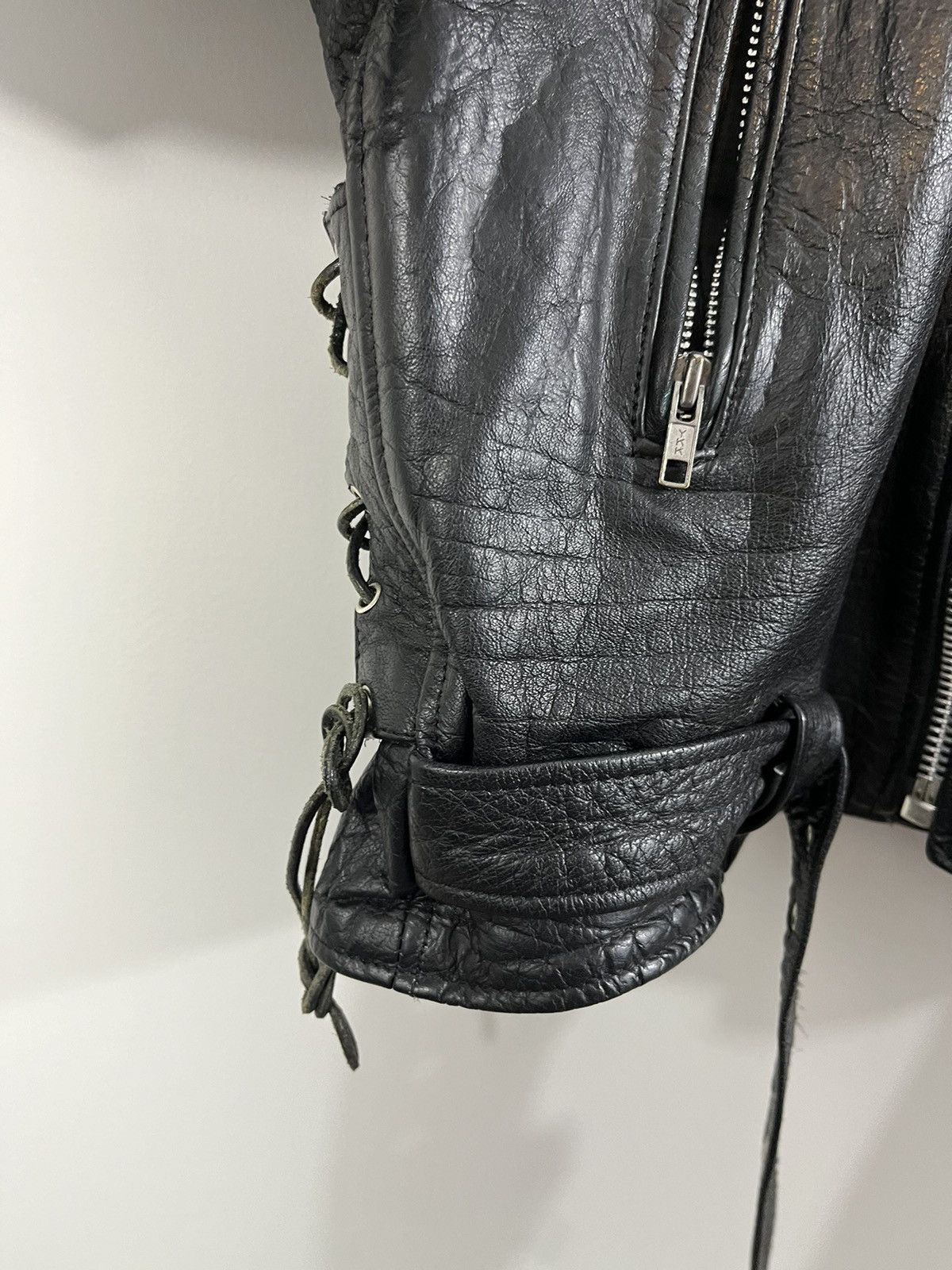 Vintage Oversized Leather 80s Perfecto Moto Biker Jacket Size US XL / EU 56 / 4 - 8 Thumbnail