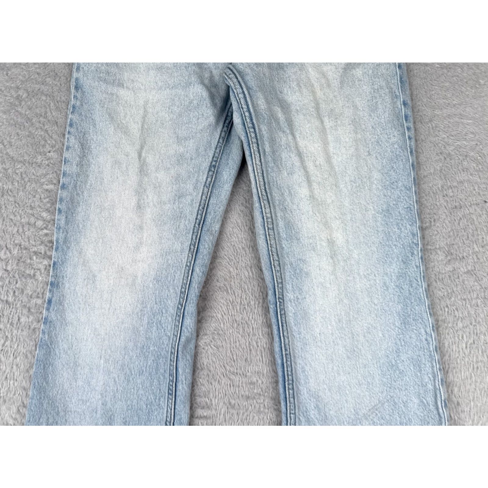 Pacsun Pacsun Women's Flared Jeans 24 Blue Light Denim High Rise Slit 90s Style Size 42" / US 20 - 3 Thumbnail