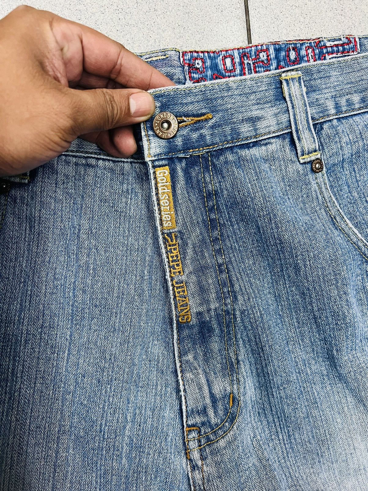 Pepe Jeans Vintage Y2K Pepe UK Goldseries Super Baggy Skater Jeans Size US 42 / EU 58 - 8 Thumbnail