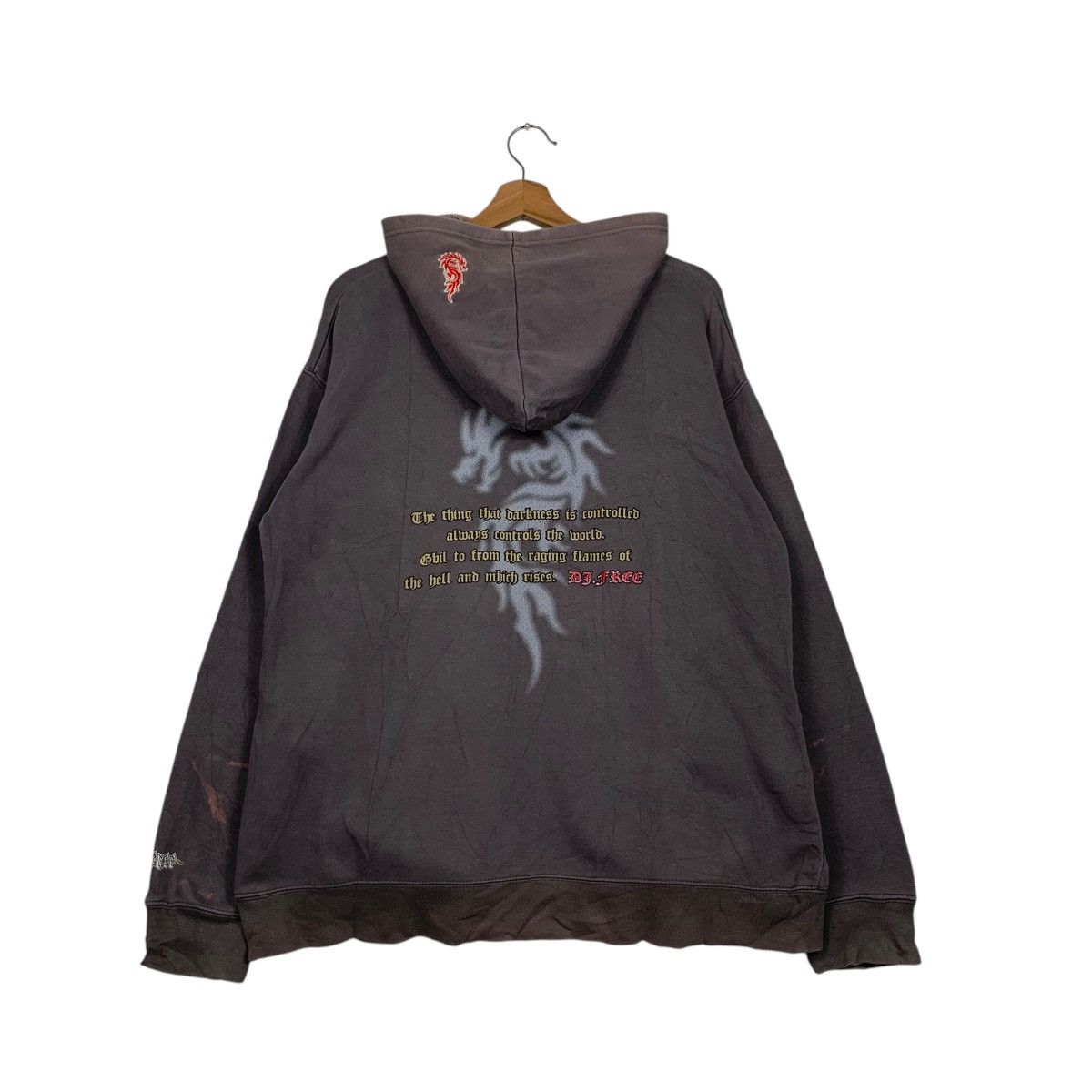 Japanese Brand DJ FREE Control The World Big Logo Hoodies #2215-C98 Size US M / EU 48-50 / 2 - 14 Thumbnail