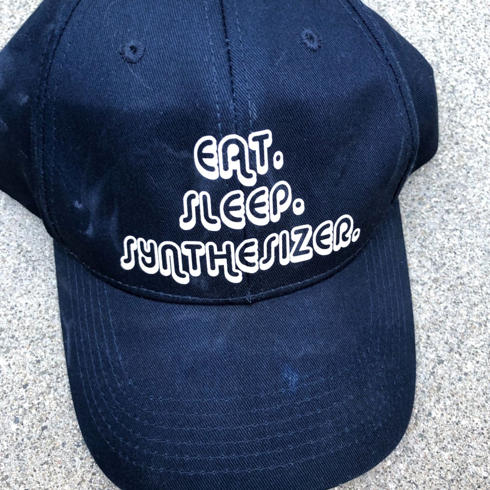 Vintage VTG EAT SLEEP SYNTHESIZER Baseball Hat Mens One Size Blue Cap Cotton BIG X Size ONE SIZE - 2 Thumbnail