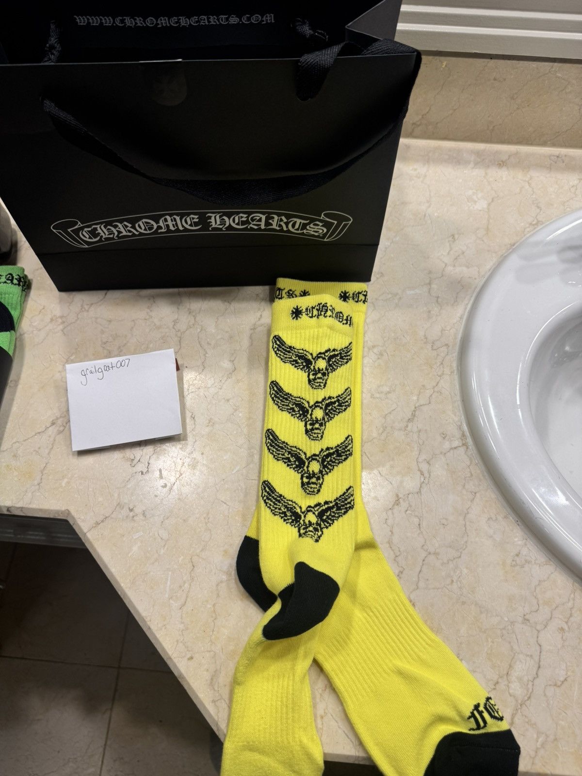 Chrome Hearts Woman's Sport Sock Medium Yellow | Grailed