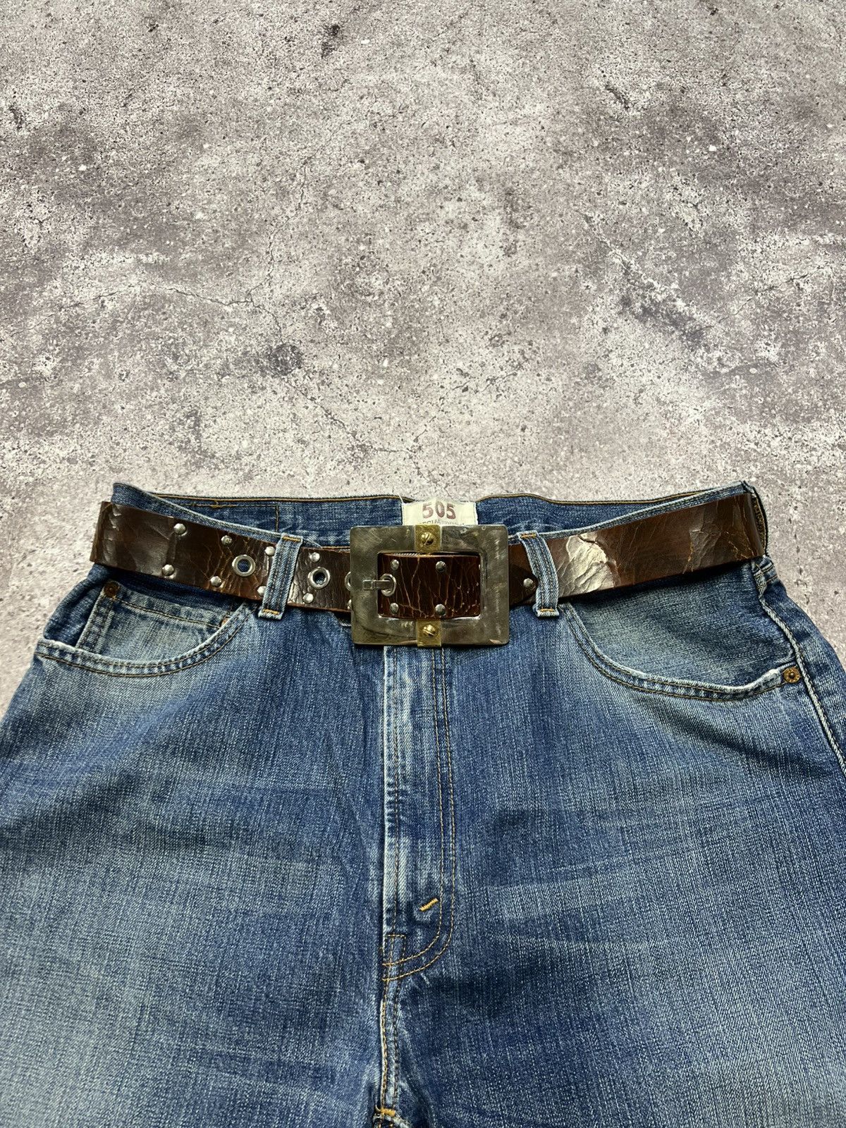 Dolce & Gabbana Vintage Dolce Gabbana Junya Watanabe Leather monogram belt Size ONE SIZE - 2 Thumbnail