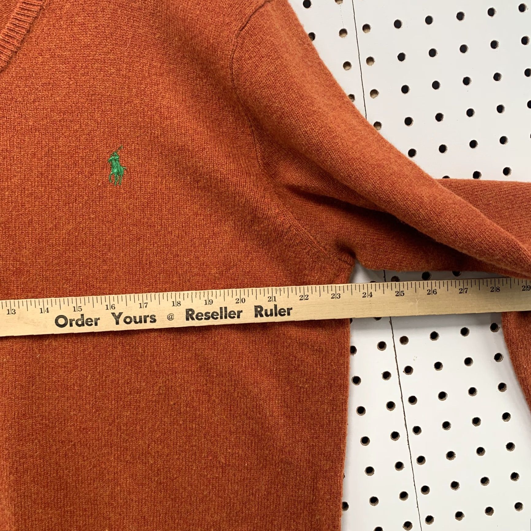 Polo Ralph Lauren Polo Ralph Lauren Sweater XL Orange Pullover Long Sleeve 1/4 Zip Knit Wool Mens Size US XL / EU 56 / 4 - 5 Thumbnail
