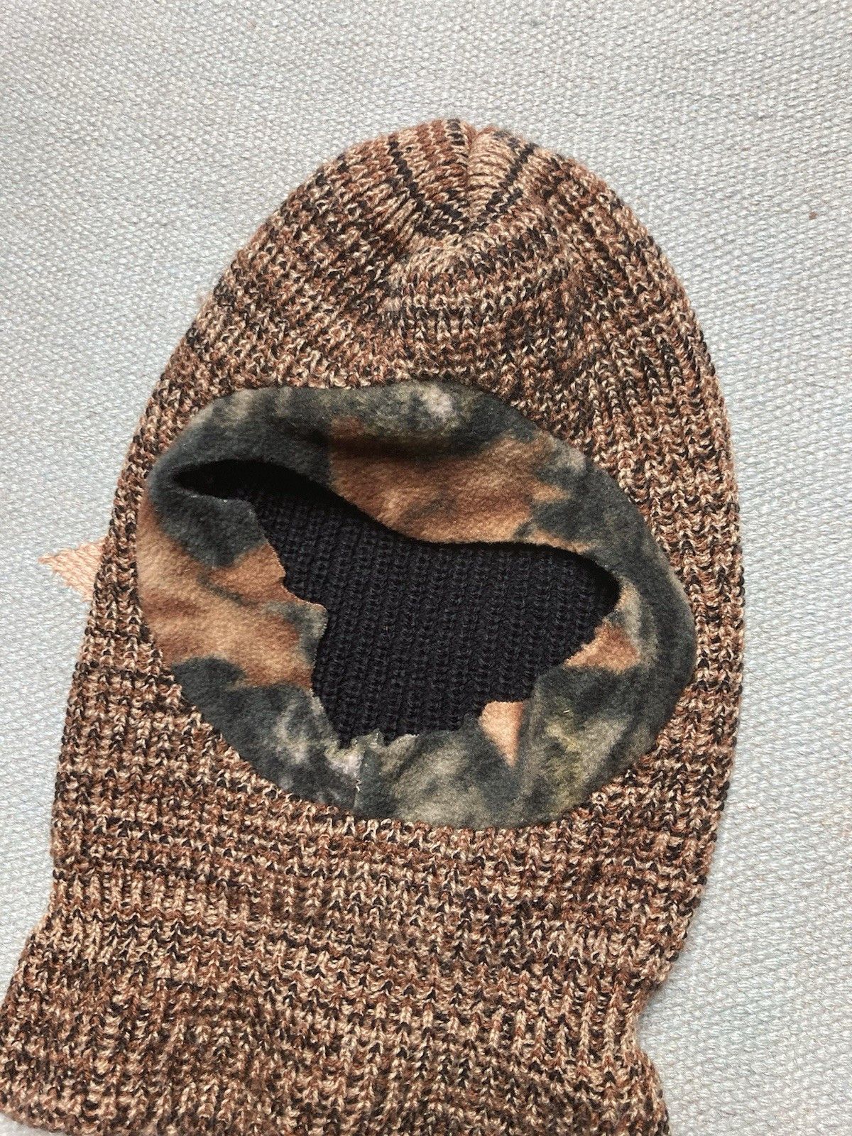 Realtree Vtg beanie balaclava camo realtree mossy oak knit face mask Size ONE SIZE - 2 Thumbnail