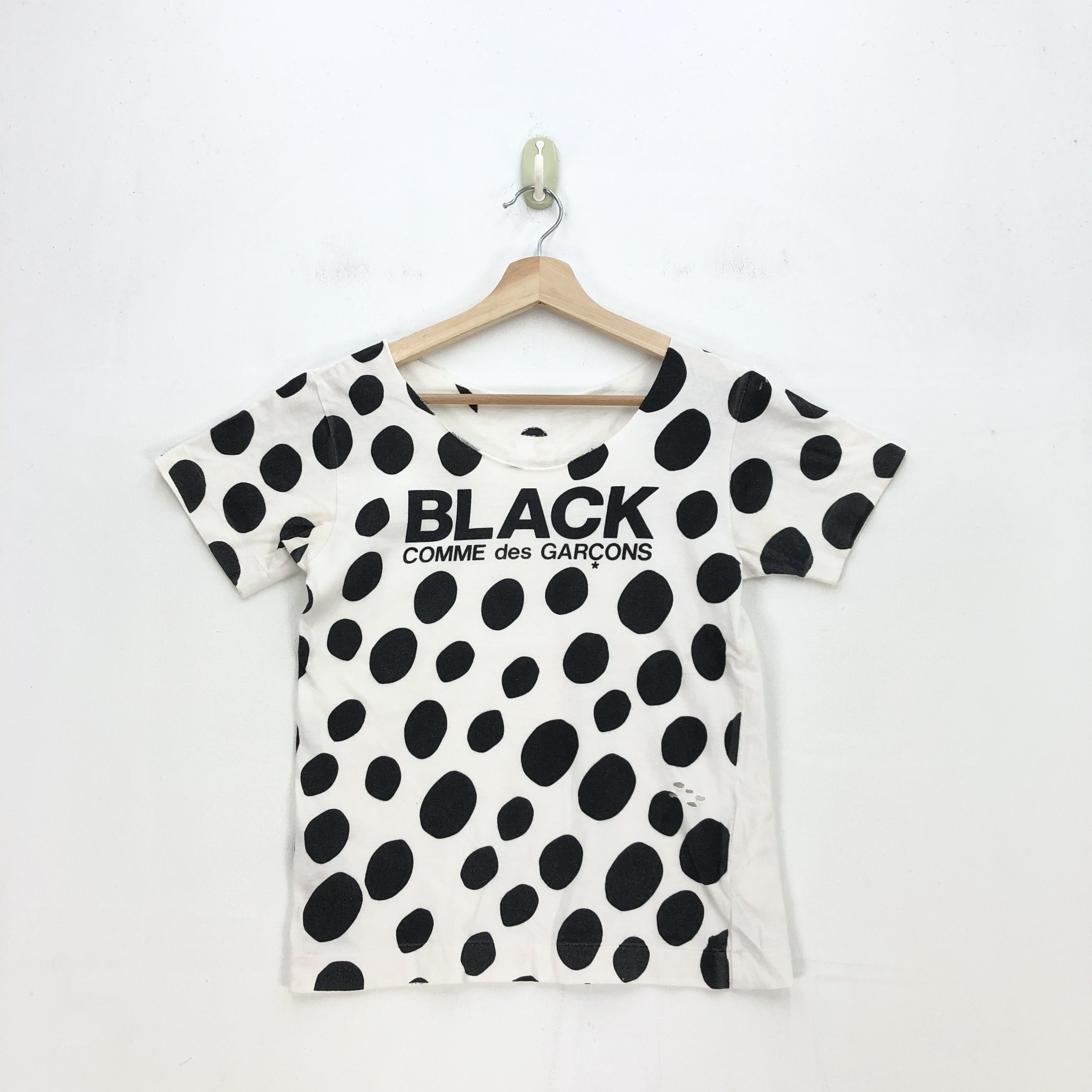 Comme des Garcons × Vintage Vintage Y2K Comme des Garcon T Shirt Polka Dot Black Tees Size US XS / EU 42 / 0 - 1 Thumbnail