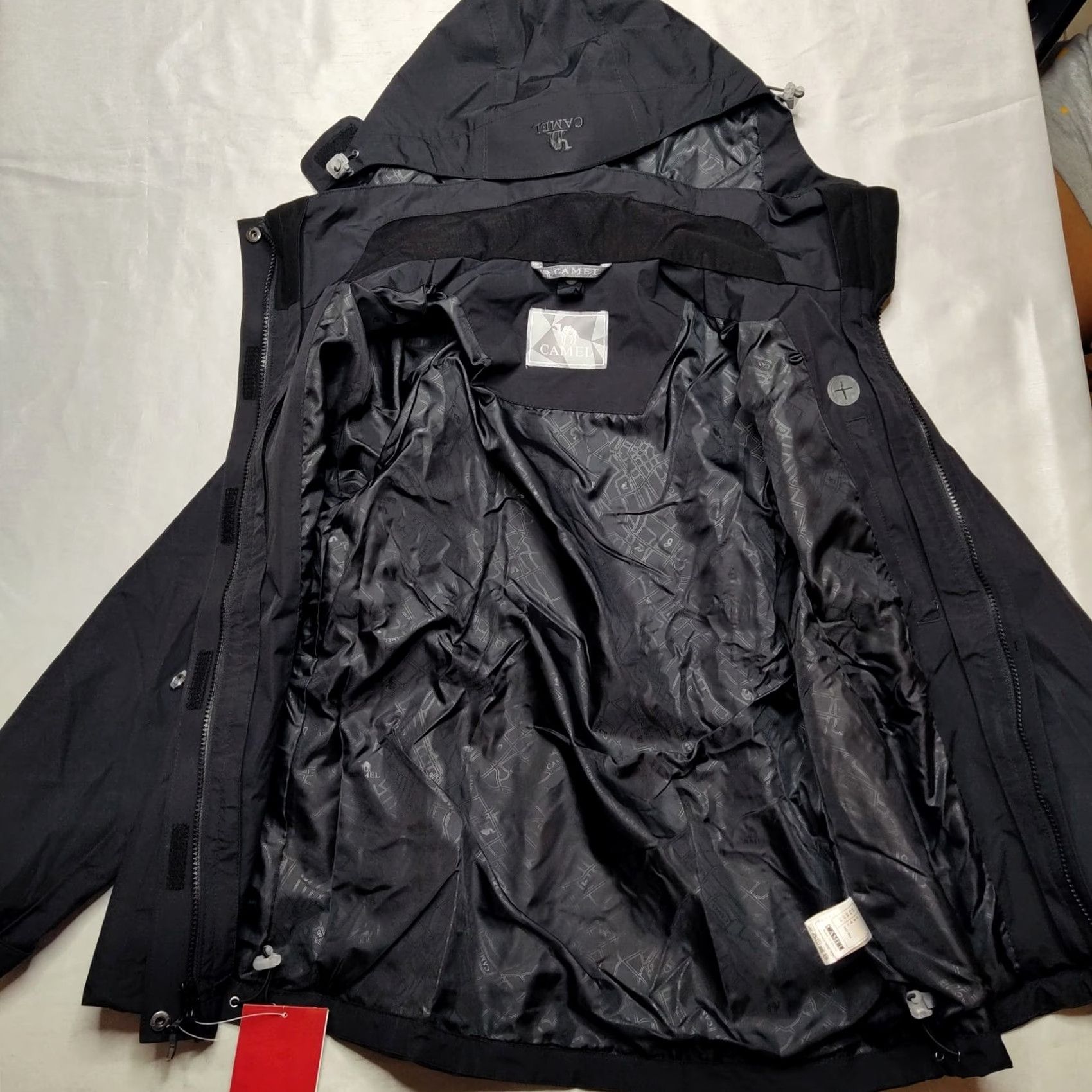 Camel VINTAGE CAMEL Women Small Black 3-in-1 Ski Jacket Nylon Coat + Windbreaker + Fleece NEW Size S / US 4 / IT 40 - 3 Thumbnail