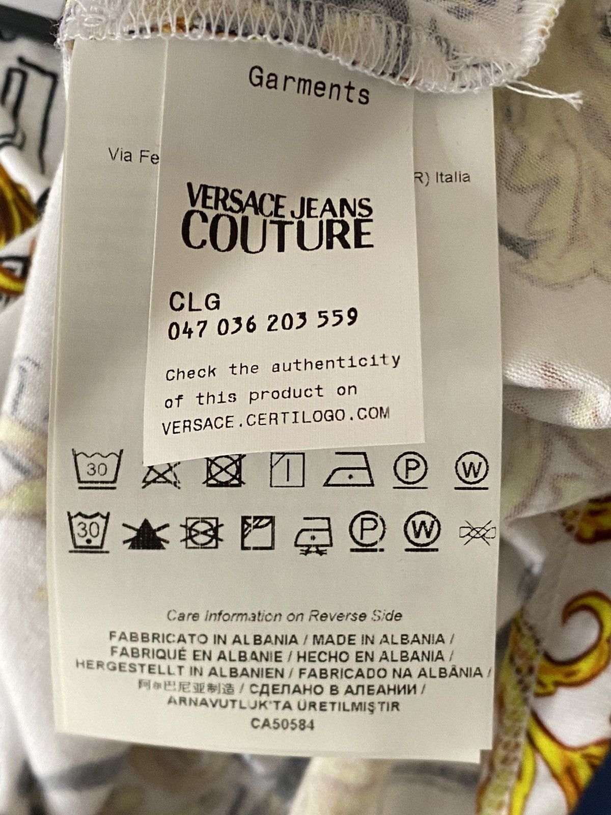Versace Jeans Couture Versace Jeans Culture Logo Print Jersey T-Shirt, XS,, new. Size XS / US 0-2 / IT 36-38 - 10 Thumbnail