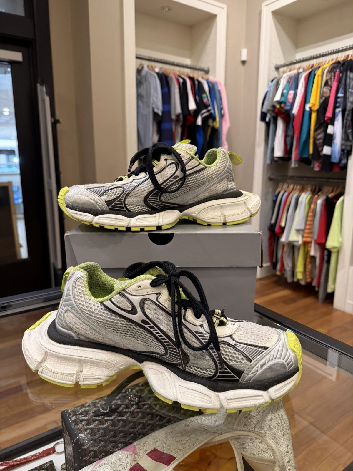 Balenciaga Balenciaga 3XL Sneaker - Black White Yellow Size US 10 / EU 43 - 2 Thumbnail
