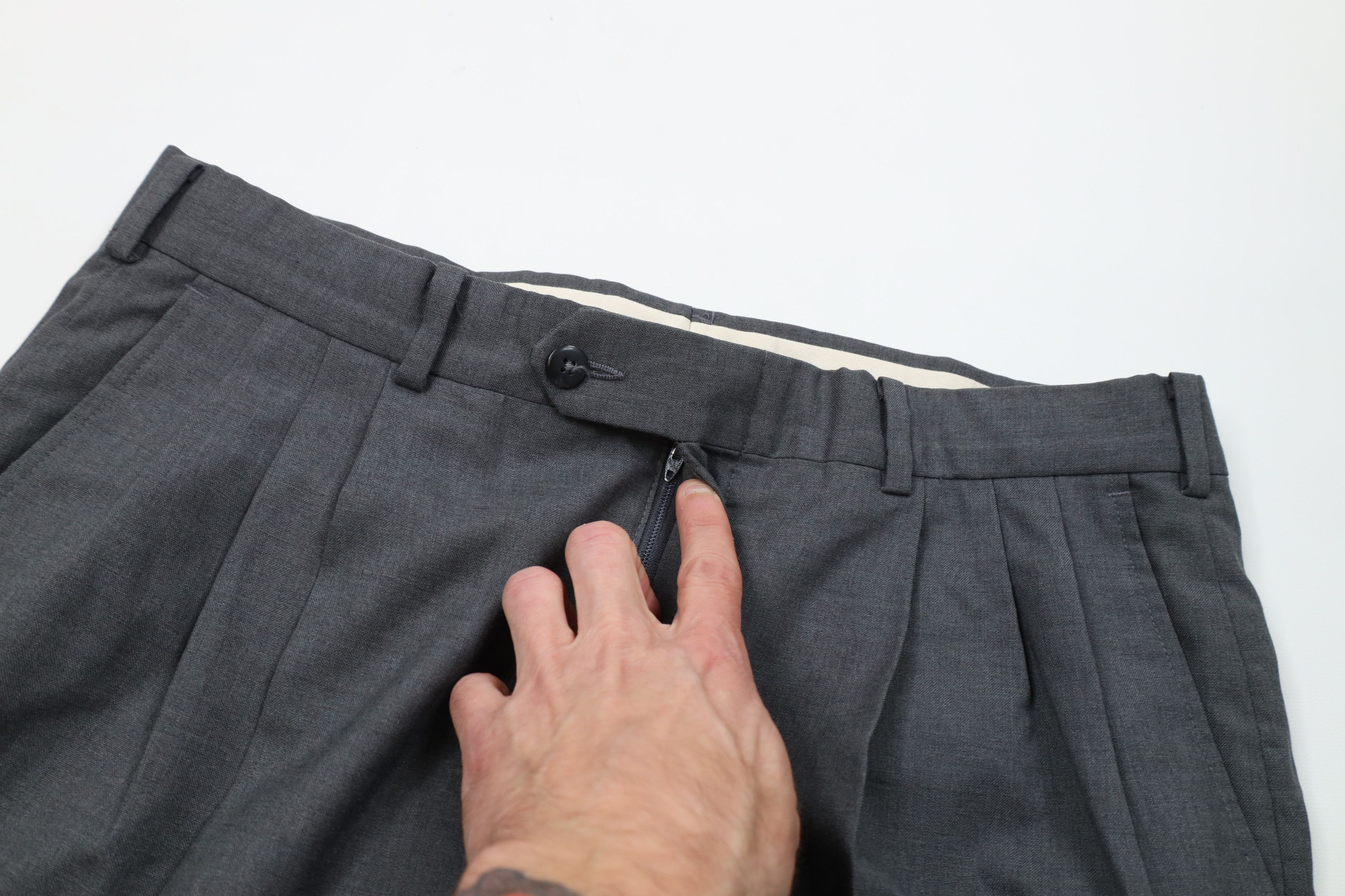 Vintage Vintage 60s Streetwear Wool Knit Wide Leg Chino Pants USA Size US 34 / EU 50 - 7 Thumbnail