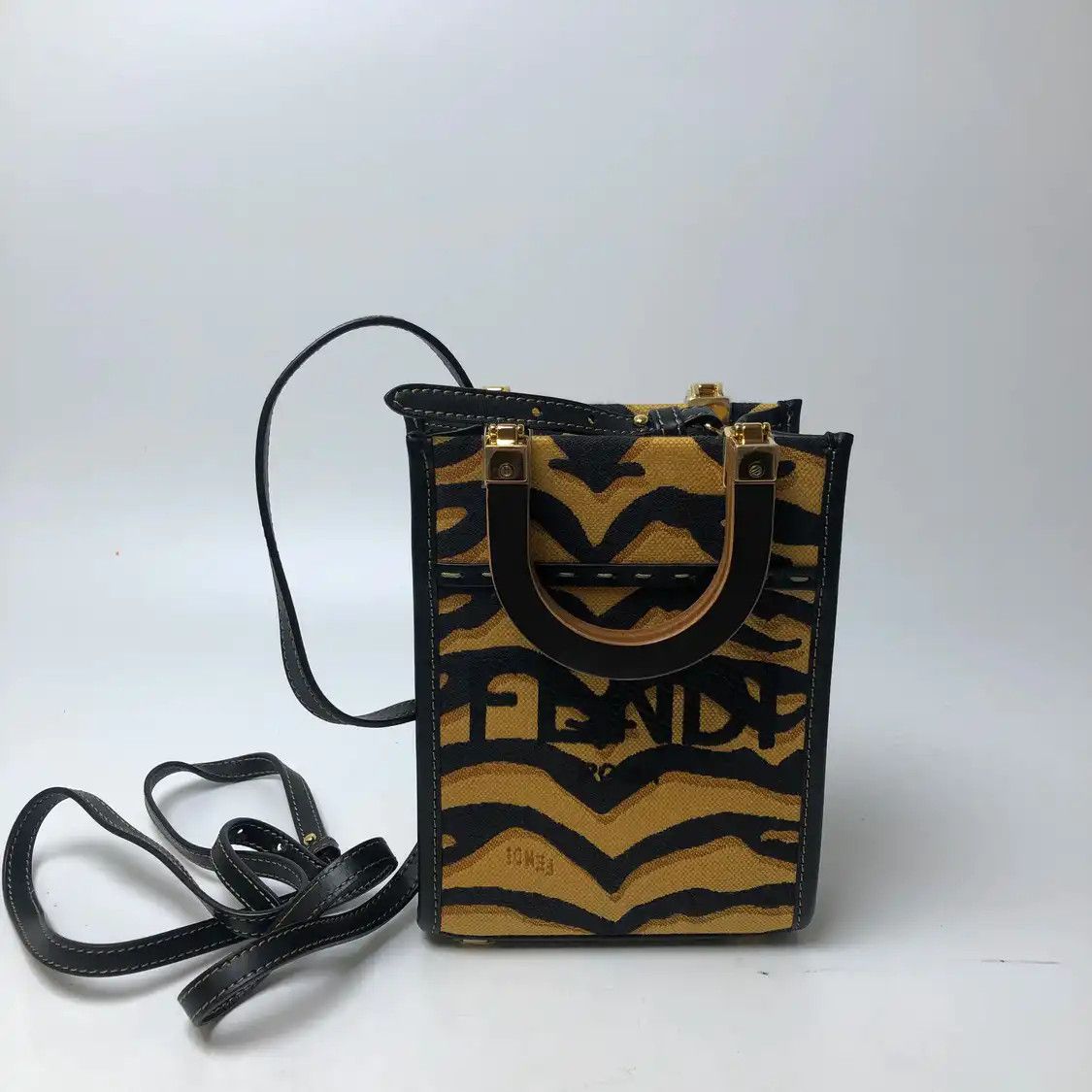 Fendi FENDI Sunshine mini color-block fabric print handbag Size ONE SIZE - 1 Thumbnail