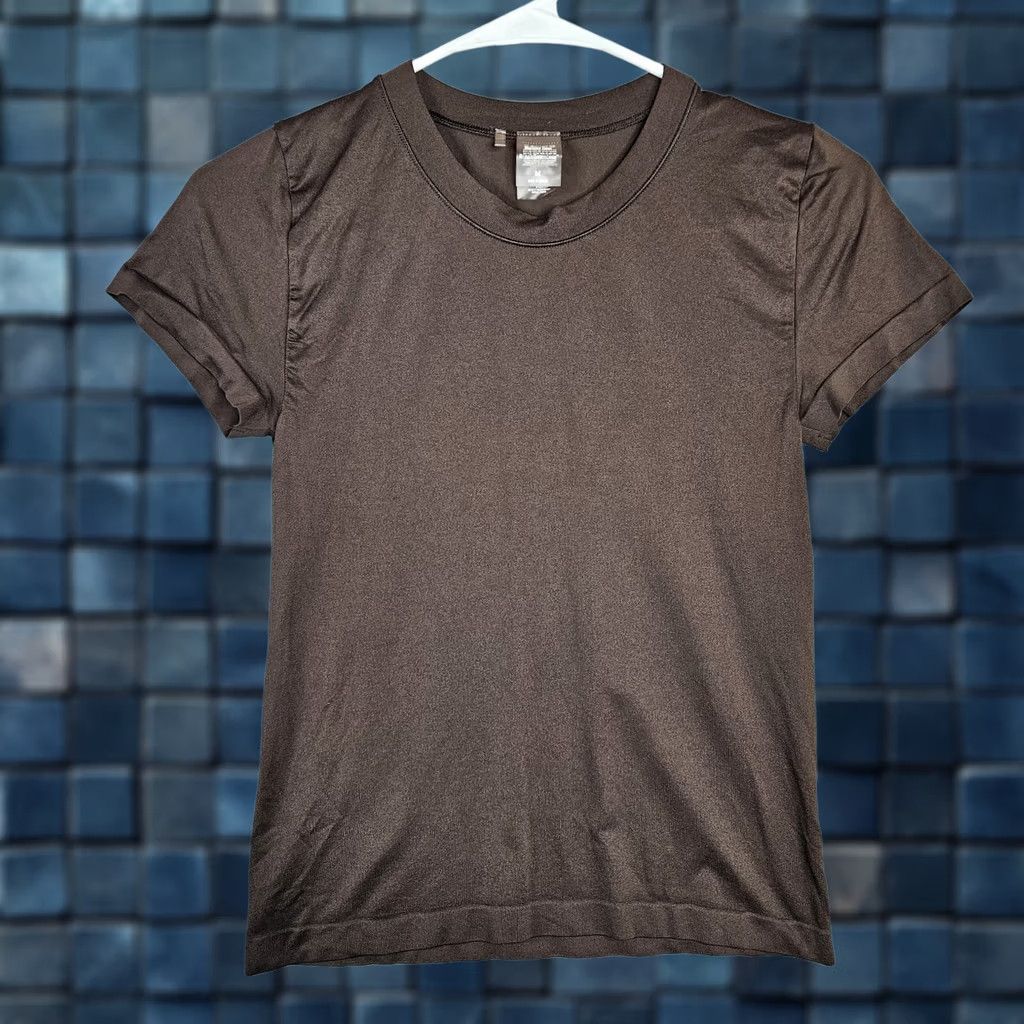 Vintage Sunday Best T-Shirt Women Brown Short Sleeve Size M Regular Nylon Elastane Size M / US 6-8 / IT 42-44 - 1 Thumbnail