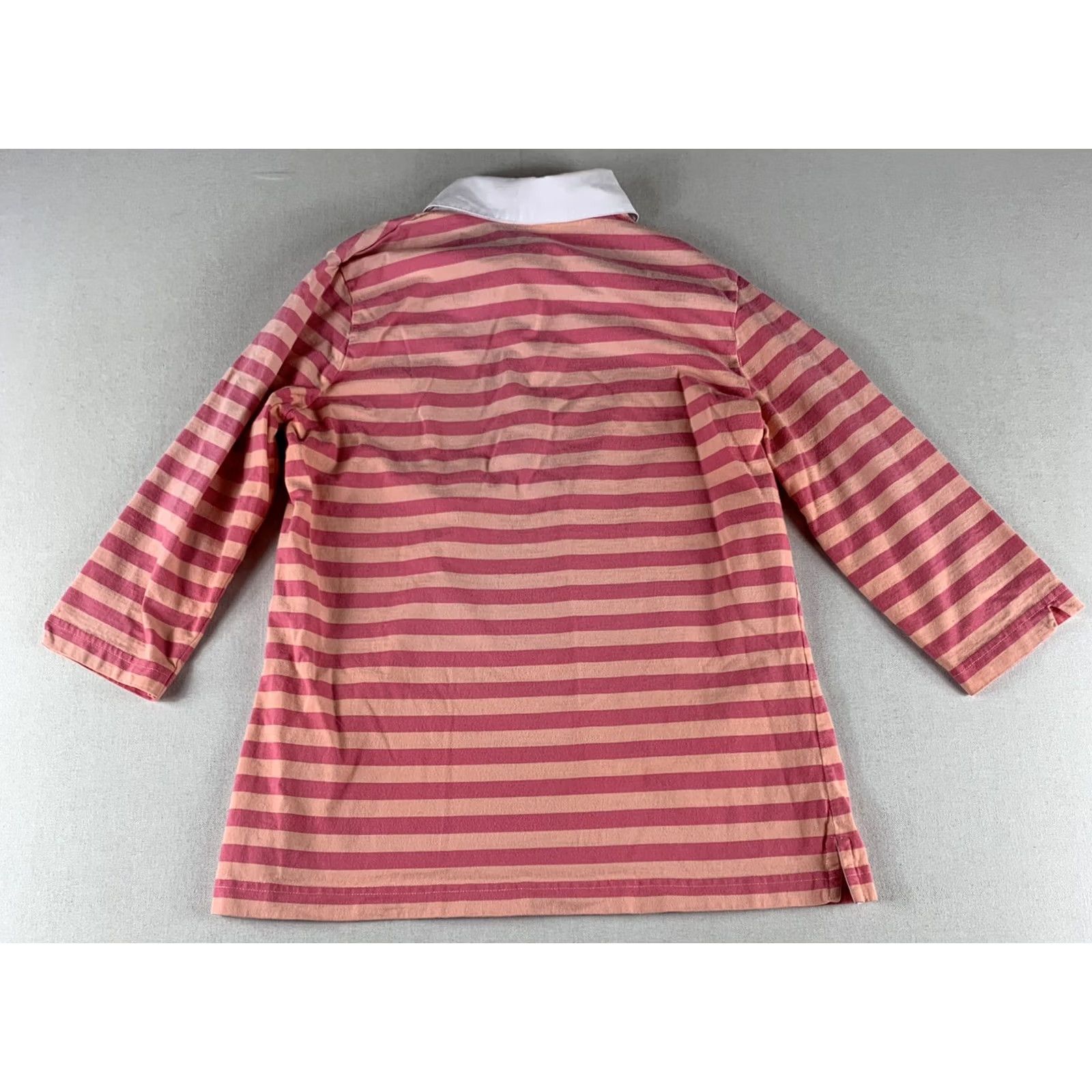 Vintage VINTAGE? MARSH LANDING POLO SHIRT Womens Medium Pink Striped Long Sleeve Size M / US 6-8 / IT 42-44 - 2 Thumbnail
