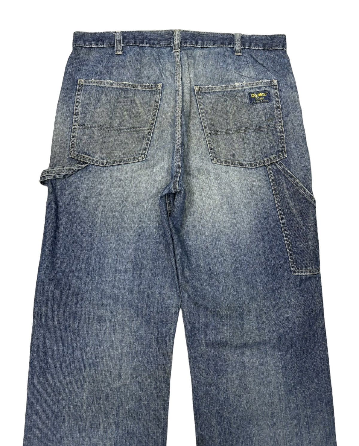 Japanese Brand 🔥OSHKOSH BAGGY THRASHED DISTRESS CARPENTER JEANS Size US 38 / EU 54 - 5 Thumbnail