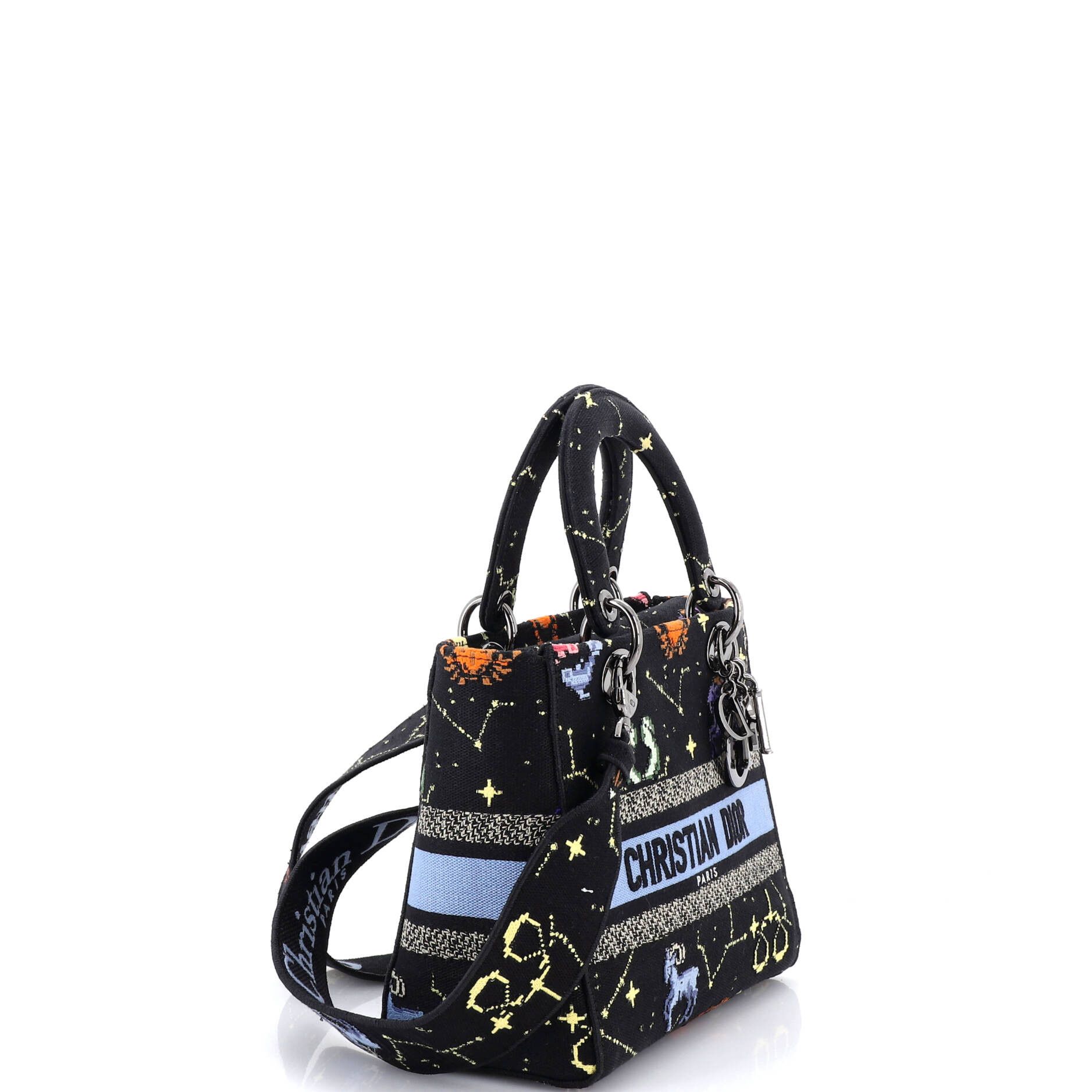 Dior Lady D-Lite Bag Embroidered Canvas Medium Size ONE SIZE - 1 Thumbnail