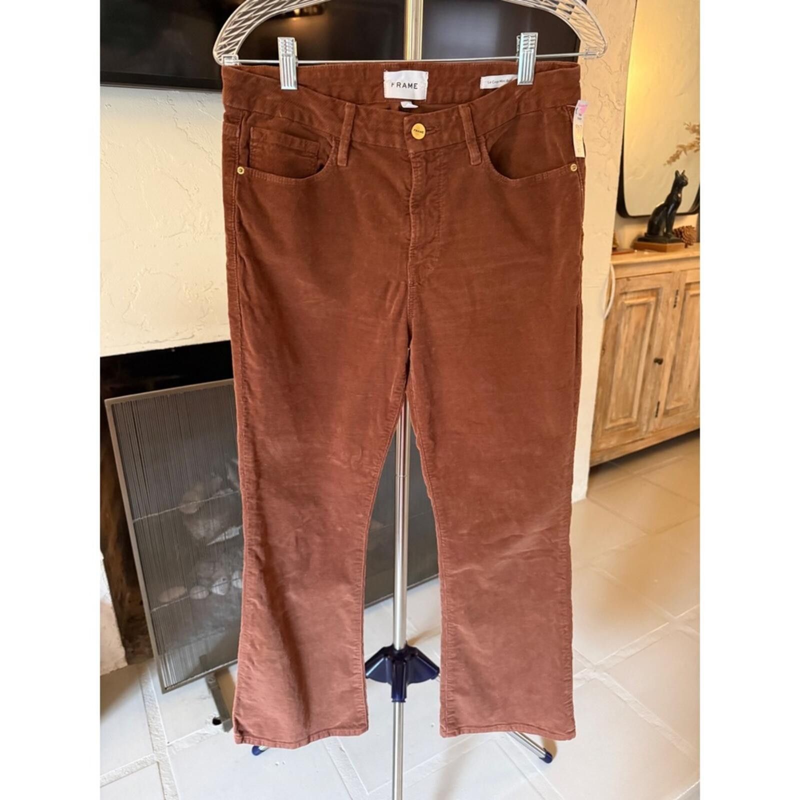 Frame FRAME Le Crop Mini Boot Corduroy 30 Mid Rise Flare Cropped Size 30" / US 8 / IT 44 - 2 Thumbnail