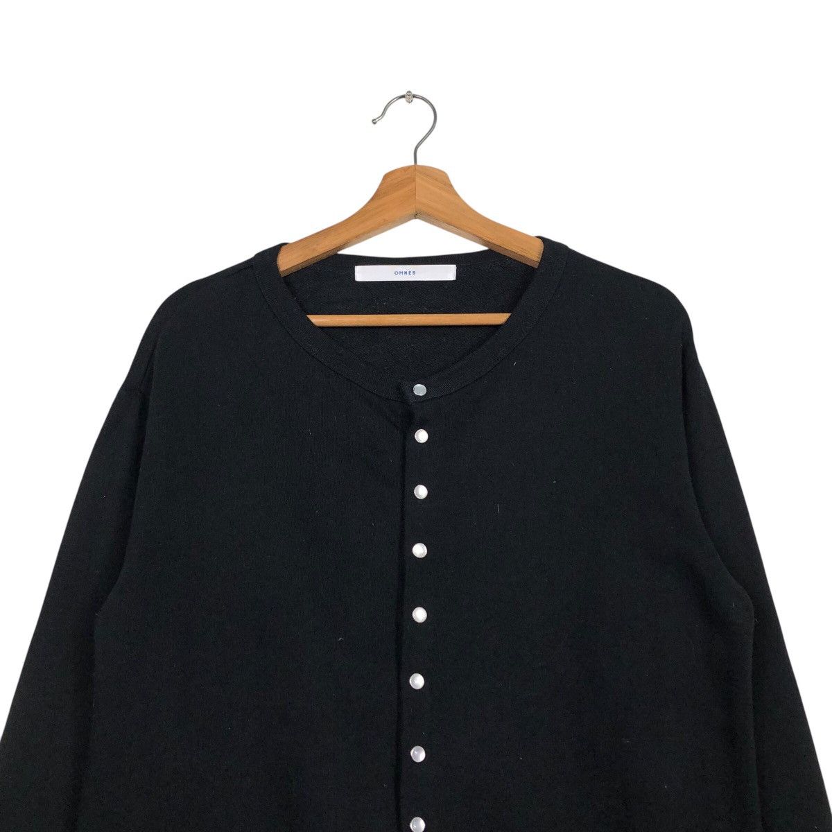 Japanese Brand OMNES Classic Black Knitwear Button Cardigan Issey Miyake Size US M / EU 48-50 / 2 - 4 Thumbnail