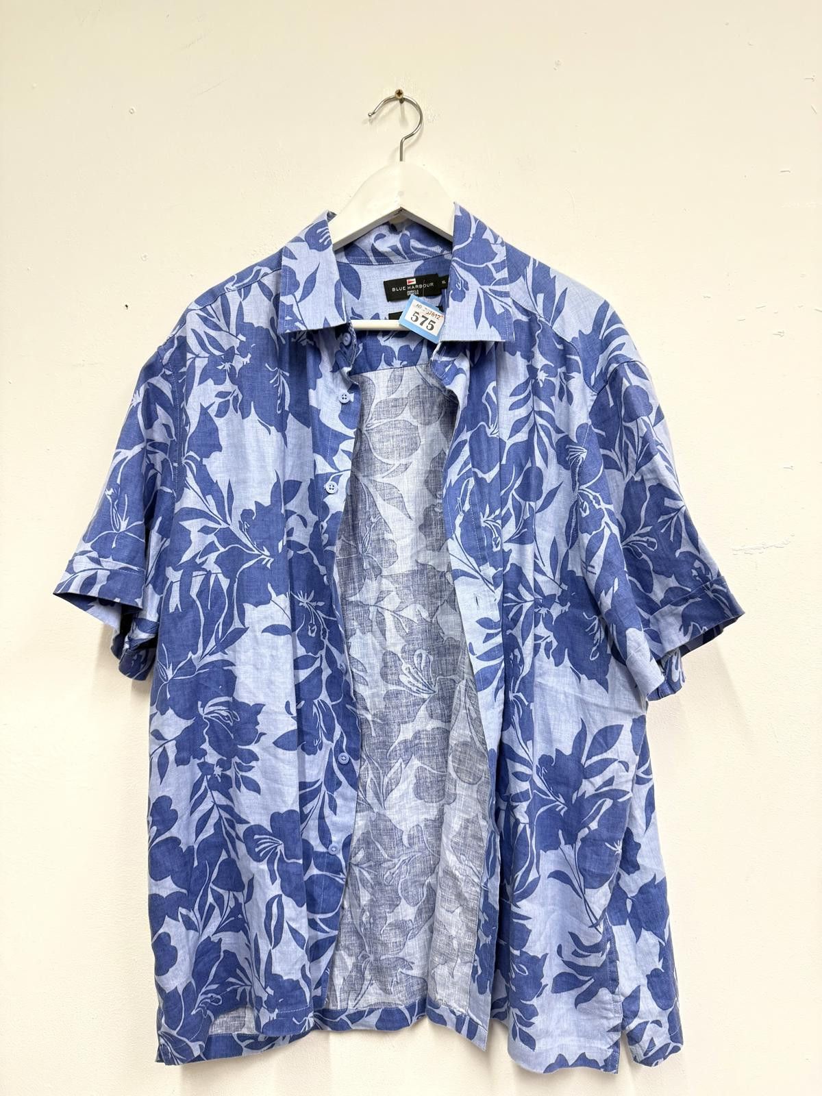 Other Blue Harbour Men's XL Blue Floral Short Sleeve Shirt Size US XL / EU 56 / 4 - 1 Thumbnail