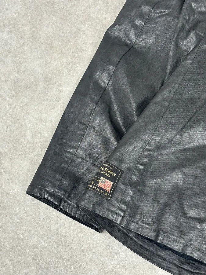 Polo Ralph Lauren AW2015 Ralph Lauren Black Officer Waxed Double-Breasted Coat Size US L / EU 52-54 / 3 - 8 Thumbnail