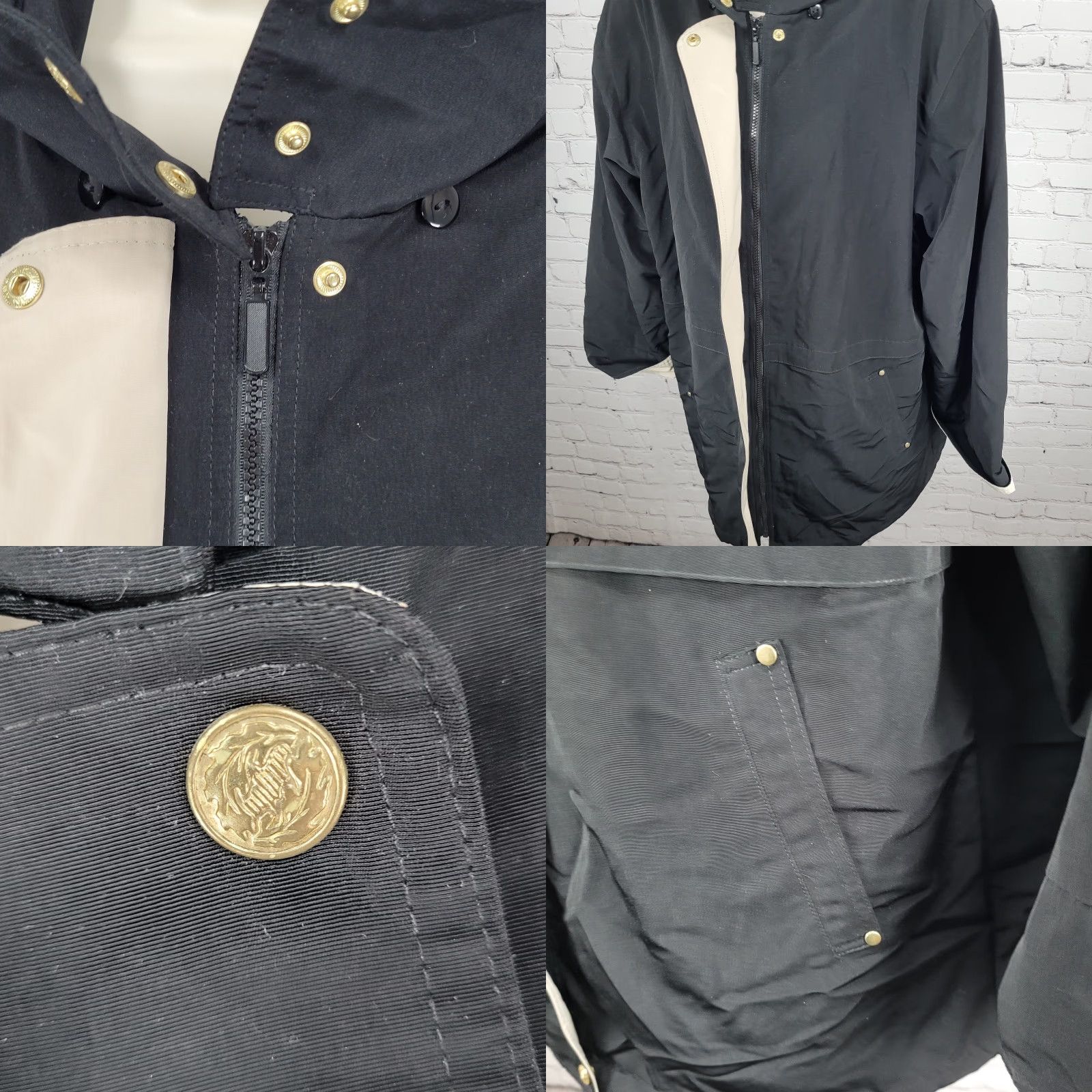 Vintage VTG Giorgio Morandi Black Gold Snap Full Zip Pockets Lined Collared Jacket 1X Womens Black Gold Snap Full Zip Pockets Lined Collared Jacket 1X Size XL / US 12-14 / IT 48-50 - 9 Thumbnail