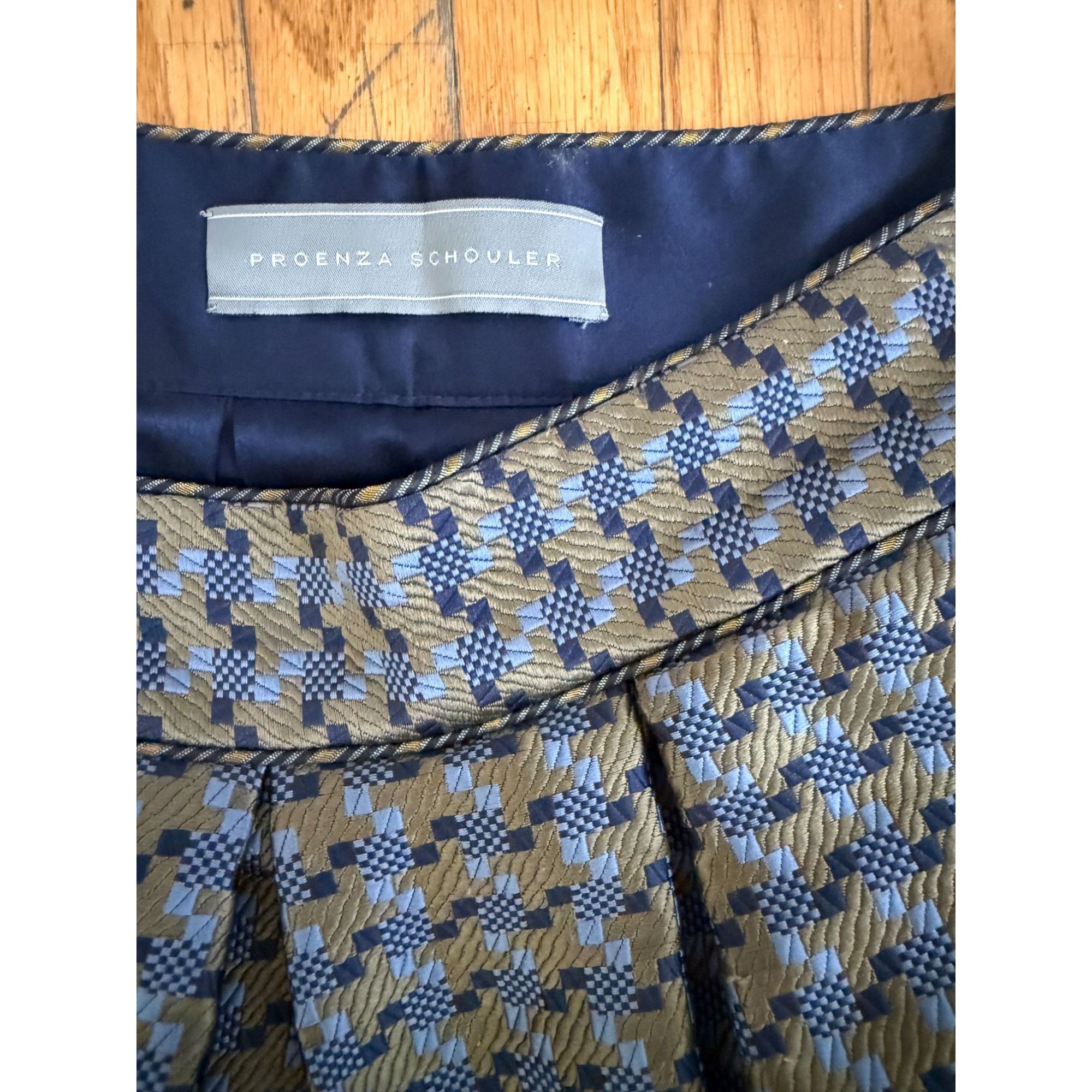 Proenza Schouler Proenza Schouler AW2005 Silk Brocade Box Pleat Skirt – Size Size 25" / US 0 / IT 36 - 7 Thumbnail