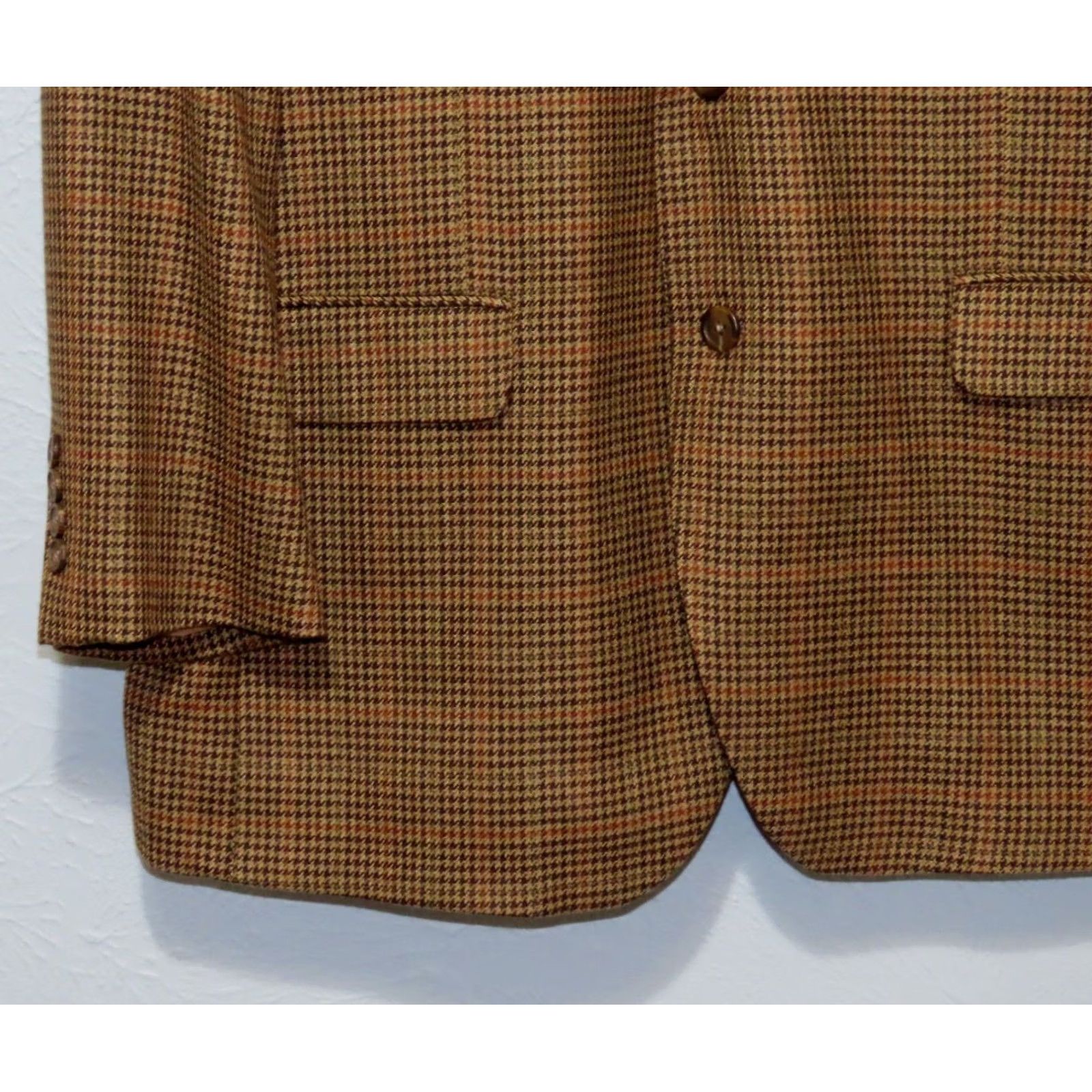 Ralph Lauren Ralph Lauren Sport Coat Brown Houndstooth Check 46R NWT / 100% Lambswool / Designer / Men / Regular Fit Size US S / EU 44-46 / 1 - 2 Thumbnail
