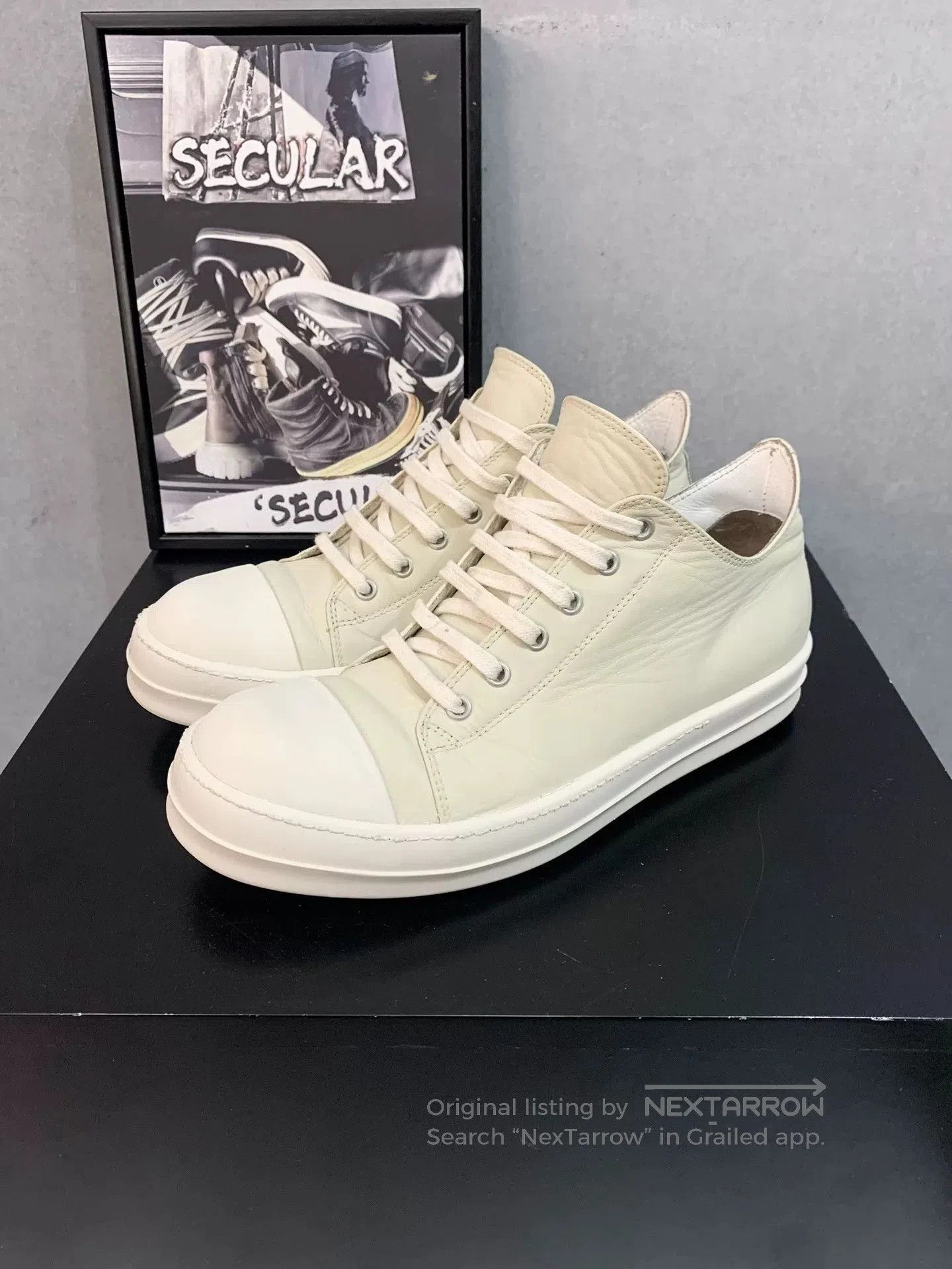 Rick Owens Rick Owens Main Line Leather Low. Size US 8 / EU 41 - 3 Thumbnail
