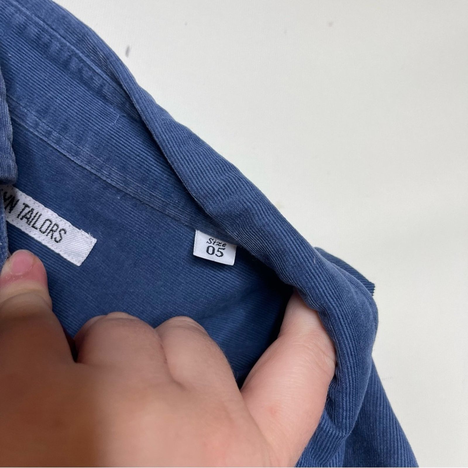 Brooklyn Tailors Brooklyn Tailors Blue corduroy snap button collared shirt XL Size US XL / EU 56 / 4 - 5 Thumbnail