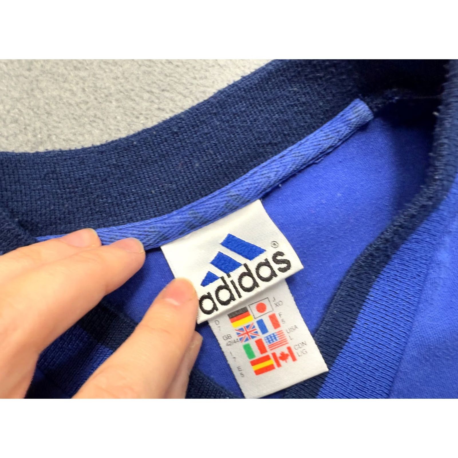 Adidas adidas Aktivriege Agelsee shirt 1999 Blue size L mens Size US L / EU 52-54 / 3 - 6 Thumbnail