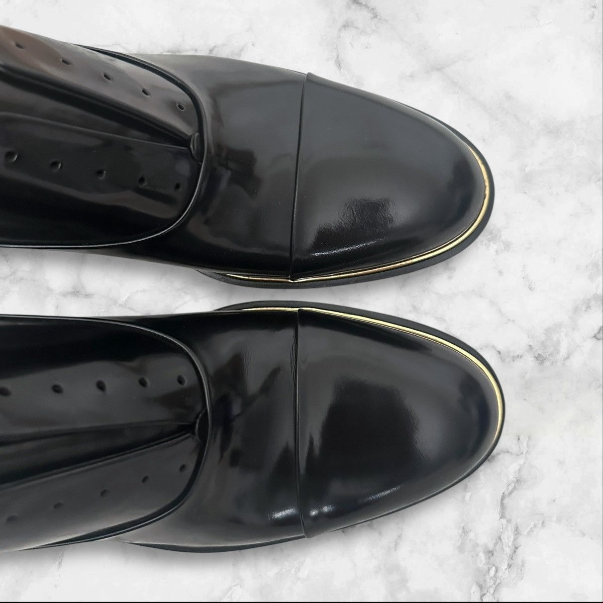 Louis Vuitton LV Premium Gold Line Dress Shoes Size US 9.5 / EU 42-43 - 2 Thumbnail