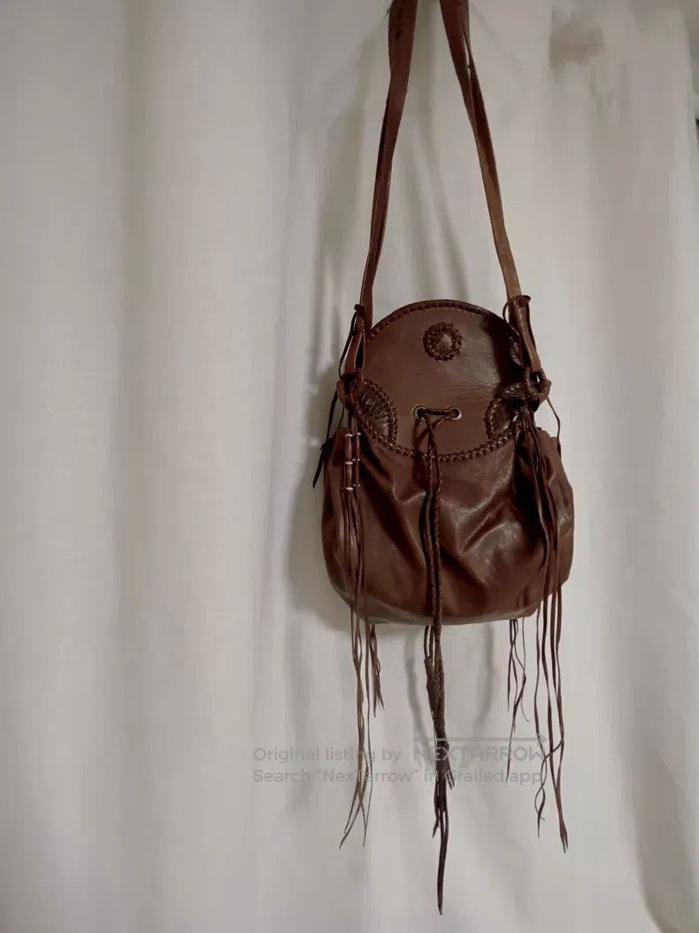 Share Spirit Homme share spirit Crossbody bag with fringes Size ONE SIZE - 4 Thumbnail