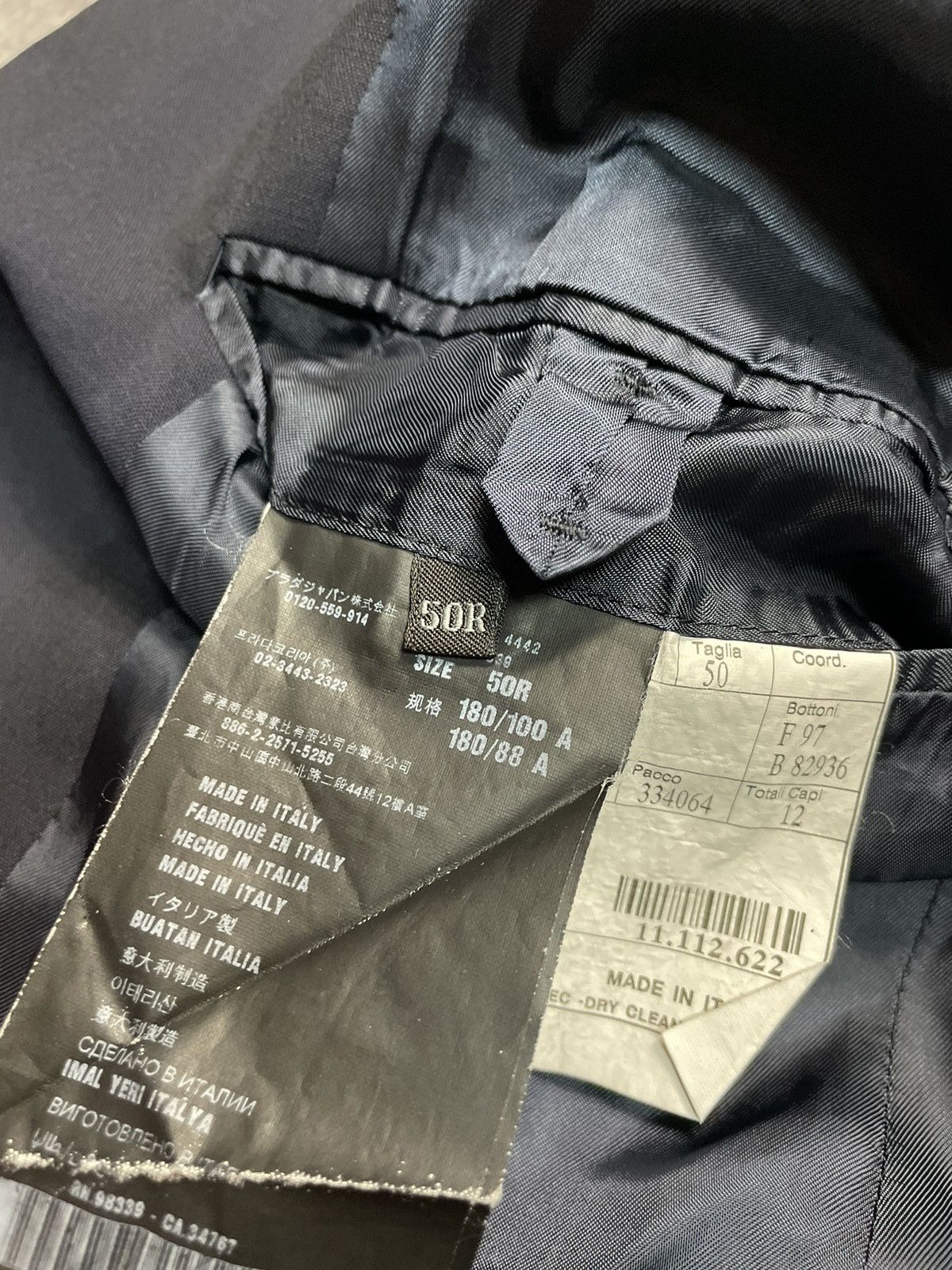 Prada Prada Milano Tailored Black VW Mohair Suit Size 50R - 16 Thumbnail