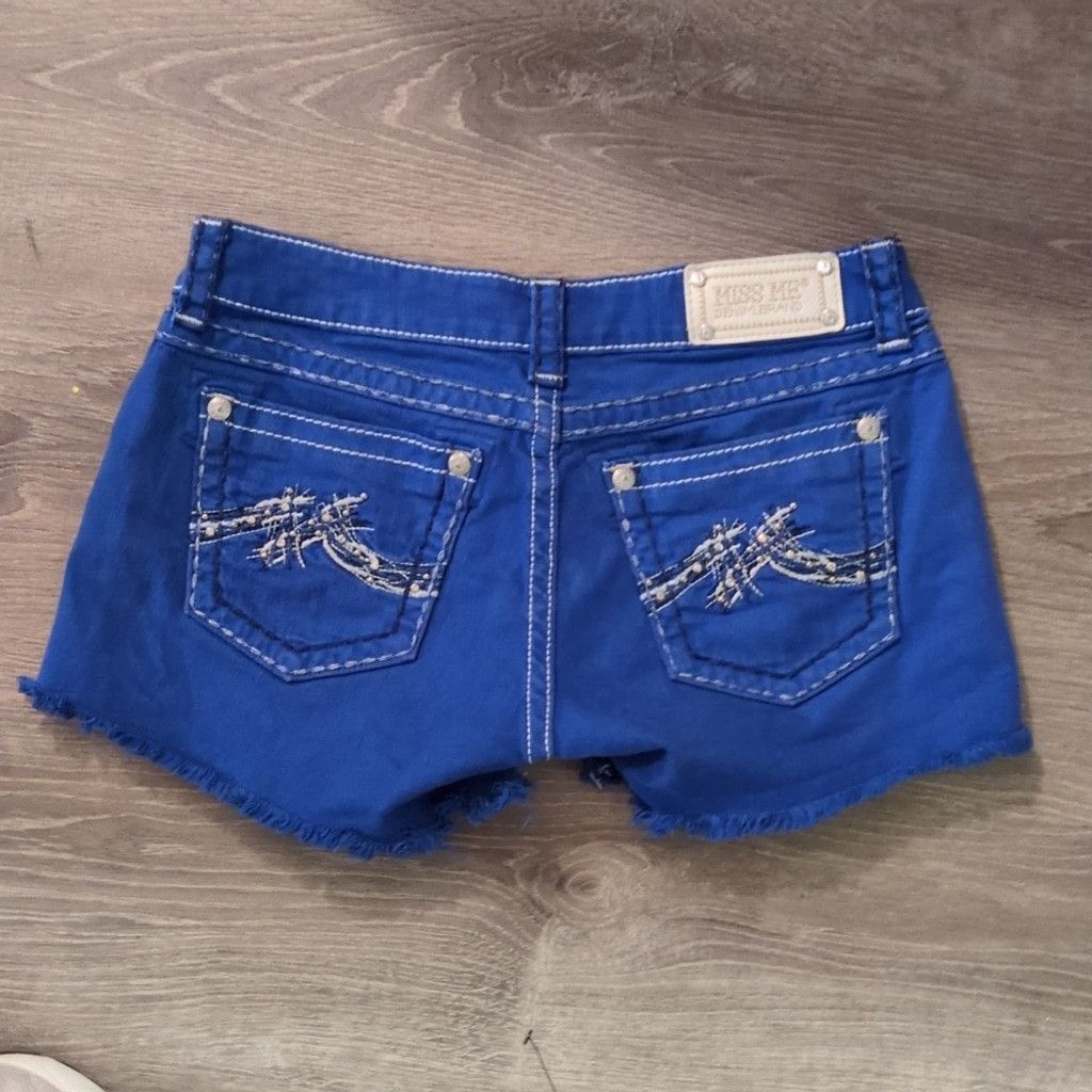 Miss Me Miss Me Royal Blue Shorts Size 29 Size 29" - 8 Thumbnail