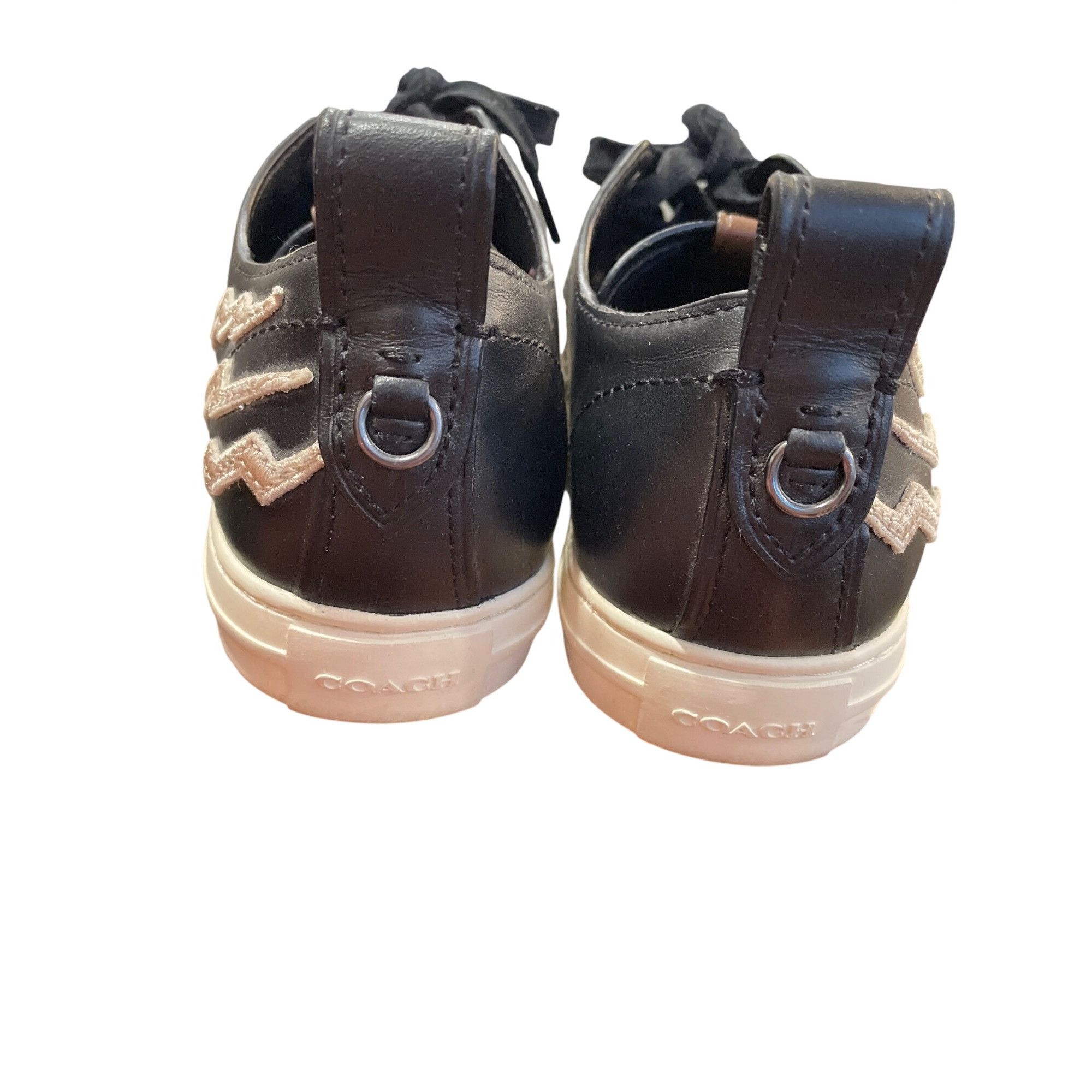Coach Coach wms black leather low top shark embroided Lightning sn Size US 8 / IT 38 - 15 Thumbnail