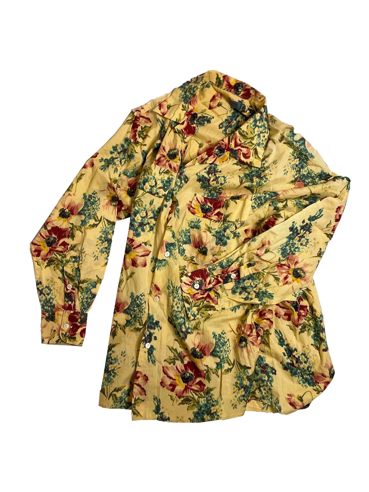 Kenzo KENZO Vintage Floral Print Shirt Size US M / EU 48-50 / 2 - 1 Thumbnail