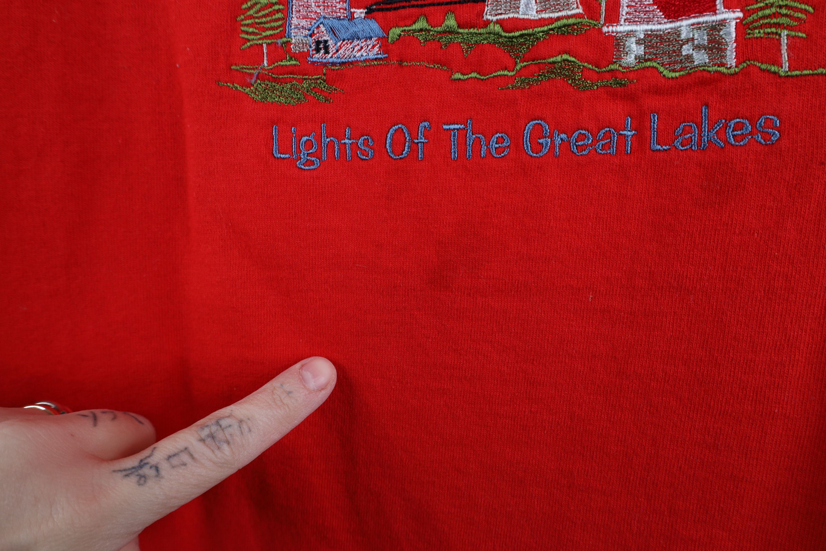 Vintage Vintage 90s Streetwear of the Great Lakes Lighthouse T-Shirt Size US L / EU 52-54 / 3 - 7 Thumbnail