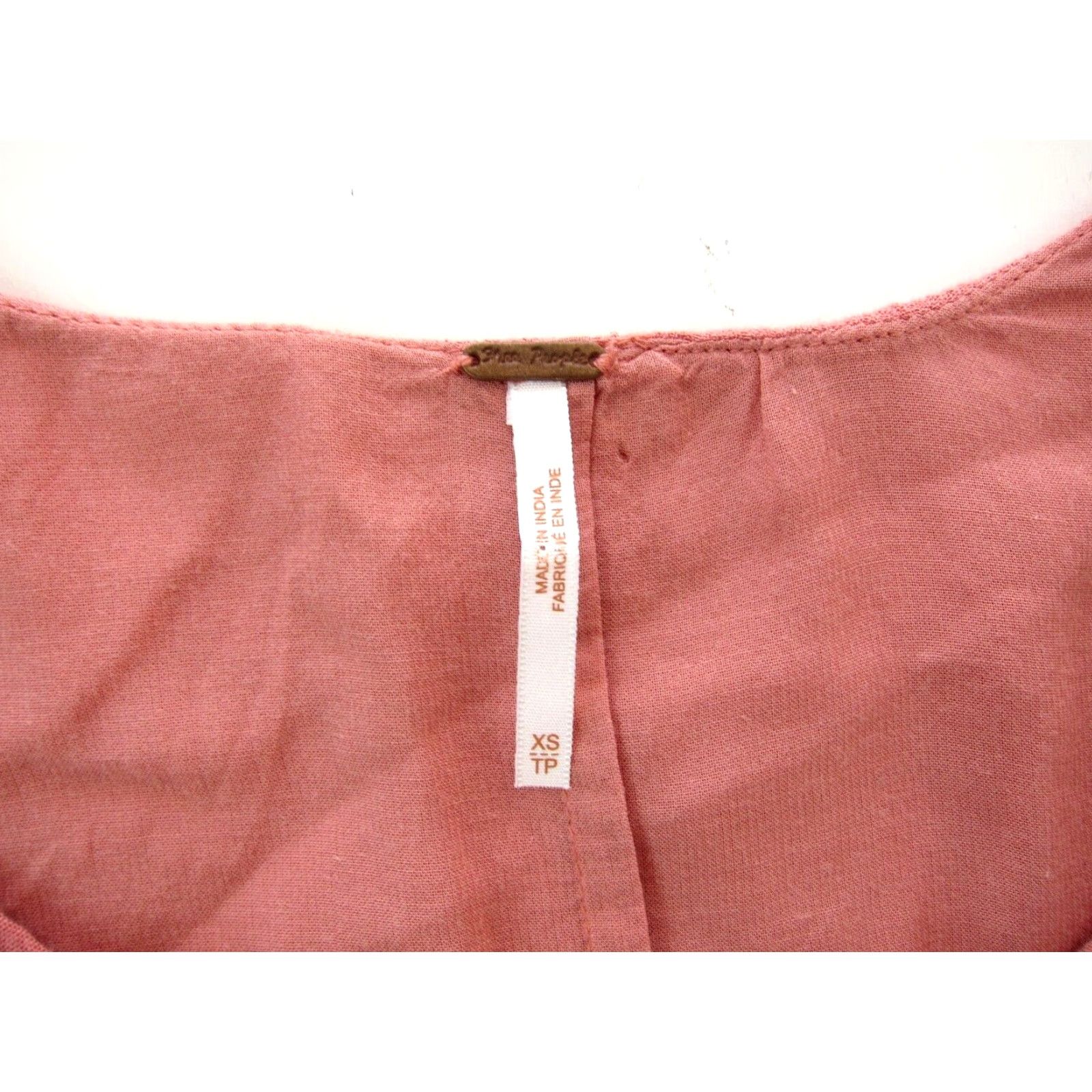 Free People Free People Pink Rayon Embroidered Floral Tunic Dress XS Shirt Women Size XS / US 0-2 / IT 36-38 - 4 Thumbnail