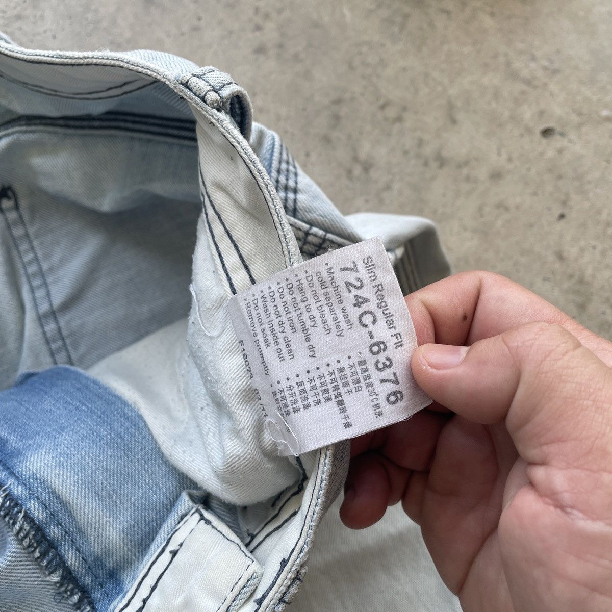 Japanese Brand Vintage Lee Japan Workwear Wash Jeans Faded Pants Denim W31 Size US 31 - 7 Thumbnail