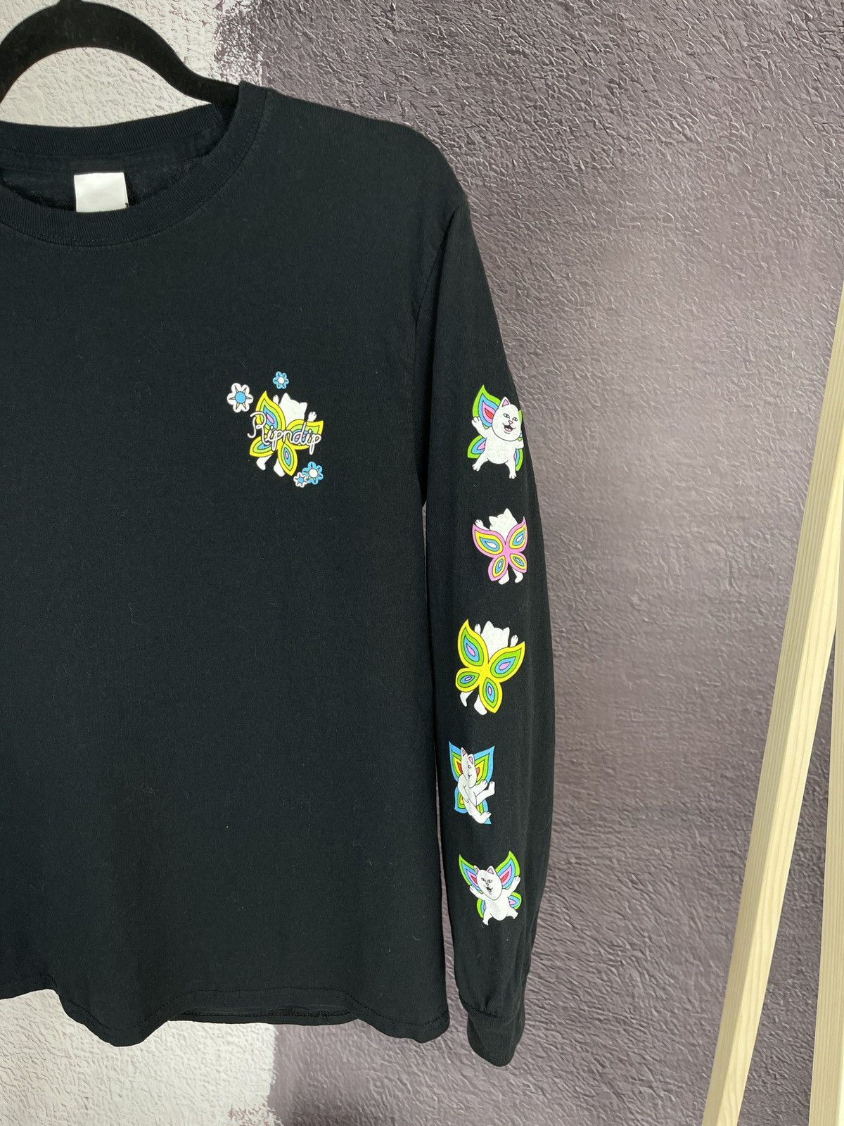 RIPNDIP Ripndip skateboarding black big logo long sleeve tee shirts Size US S / EU 44-46 / 1 - 5 Thumbnail