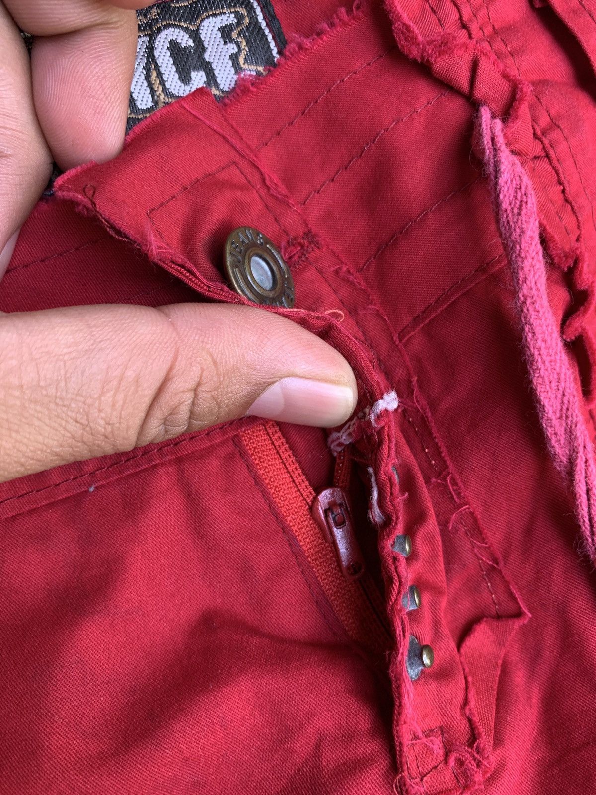 Enyce y2k Enyce Workwear Red Combat Cargo Embroidery Pants Size 27" / US 4 / IT 40 - 11 Thumbnail