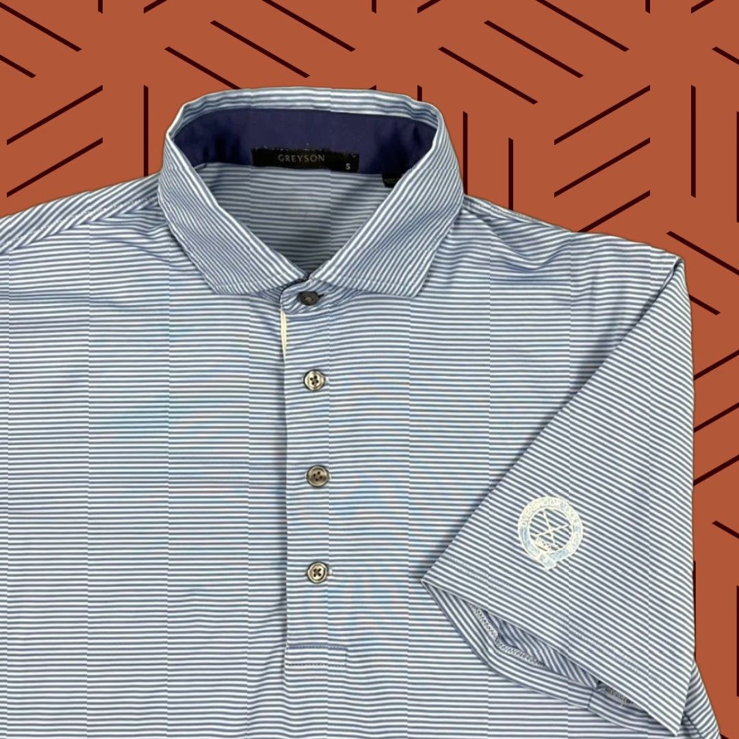 Vintage Greyson Polo Shirt Men Small Blue Striped Performance Overbook Golf Club Stretch Polo Shirt S Mens Blue Striped Performance Overbook Golf Club Stretch Size US S / EU 44-46 / 1 - 1 Thumbnail