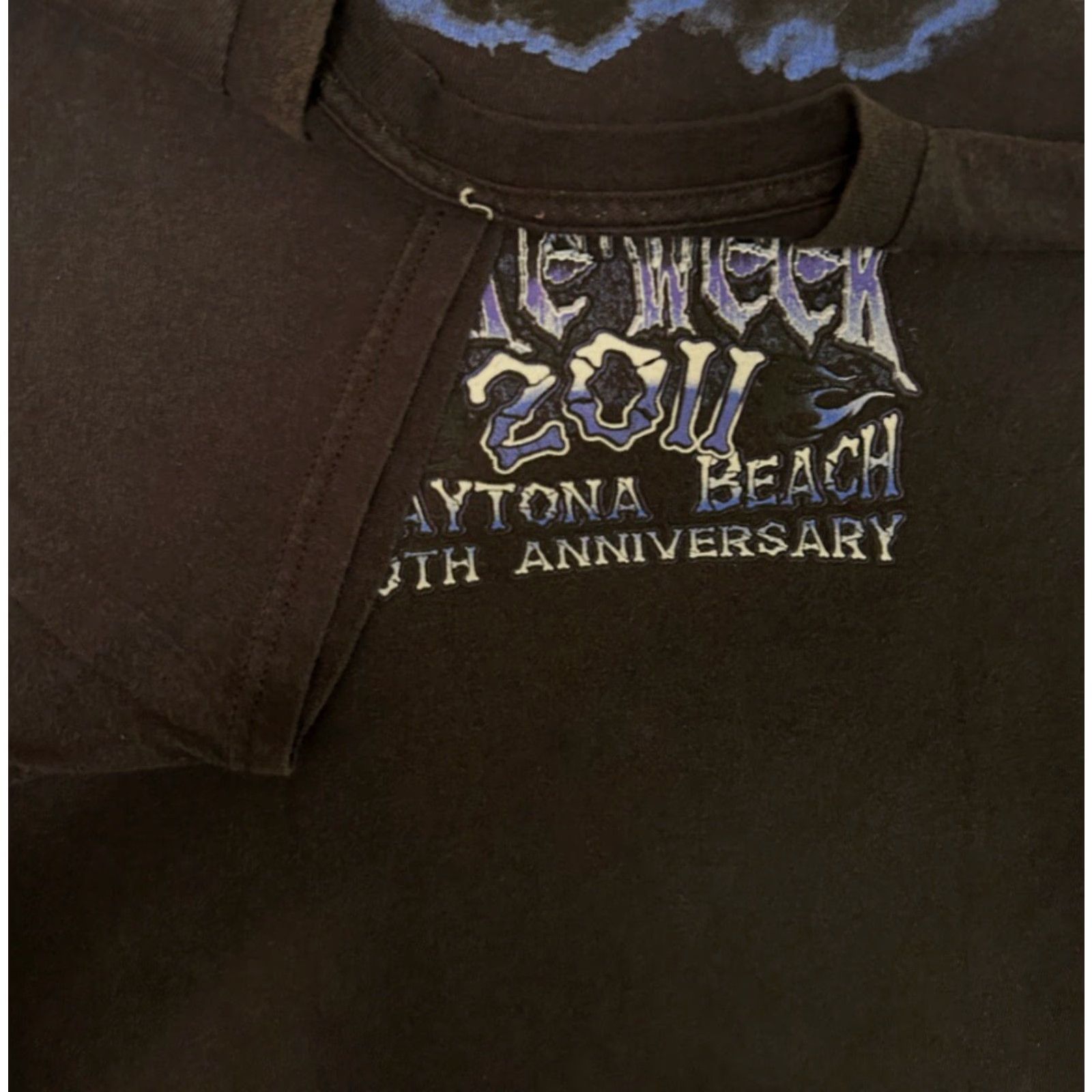 Vintage VINTAGE Daytona Bike Week 2011 Skull Lightning VTG Biker Bar Shirt L Mens Black 90s Y2K Motorcycle Punk Grunge Hip Hop Beer Florida Size US L / EU 52-54 / 3 - 3 Thumbnail