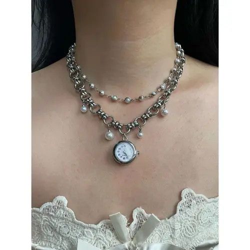Jewelry Pearl Dial Necklace – Cute Doll Pendant, Spicy Style Size ONE SIZE - 6 Thumbnail