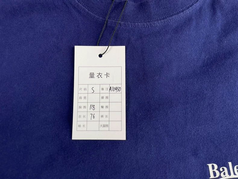 Balenciaga Balenciaga Blue Cola Wave Short Sleeve Size US S / EU 44-46 / 1 - 7 Thumbnail