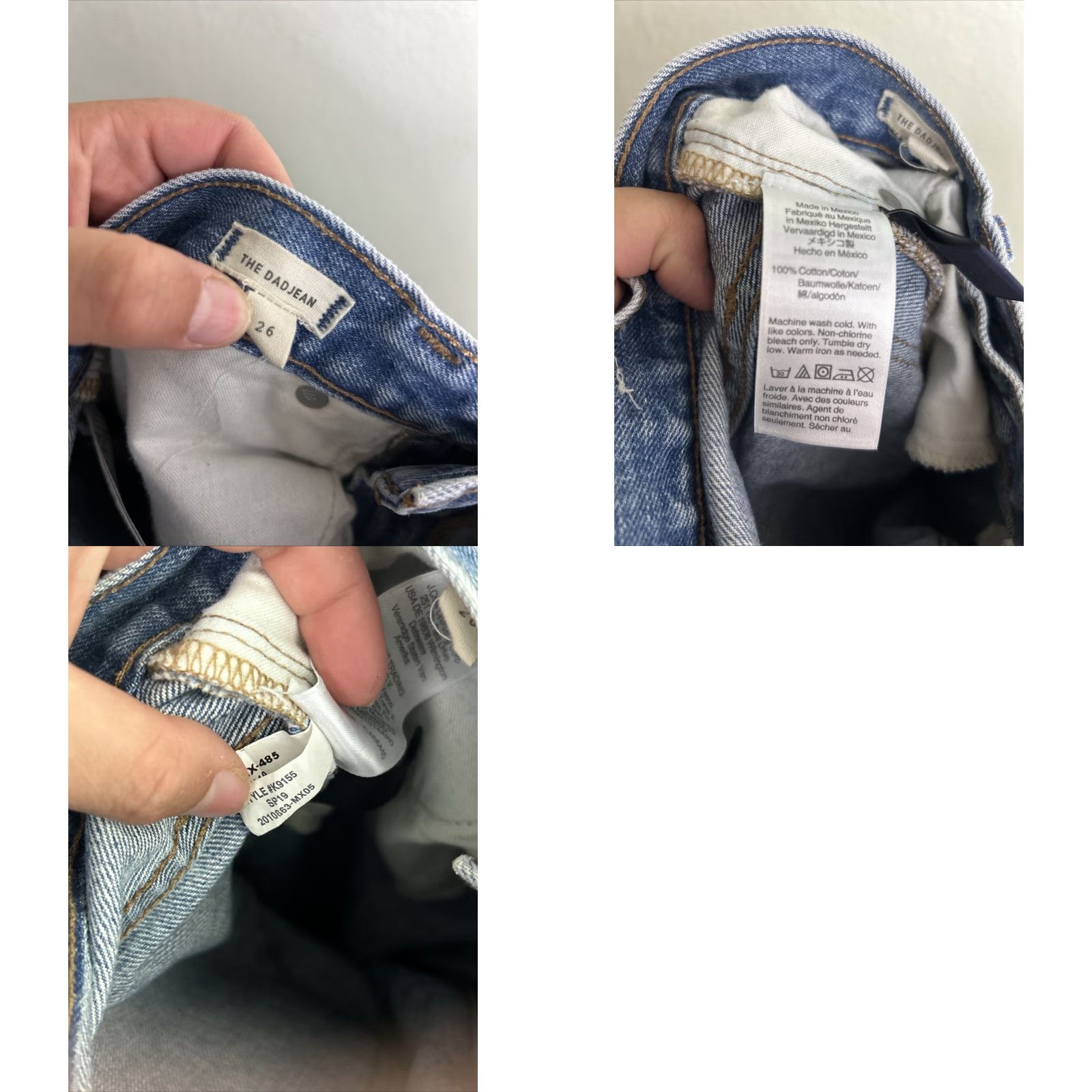Madewell VINTAGEMadewell The Dadjean Jeans, Jeans, 30x27, Bleach Edition, Blue, 26, K9155, Regular, Women, Denim, Relaxed, The Dad jean—Madewell Brand, Size 26 Size 26" / US 2 / IT 38 - 11 Thumbnail